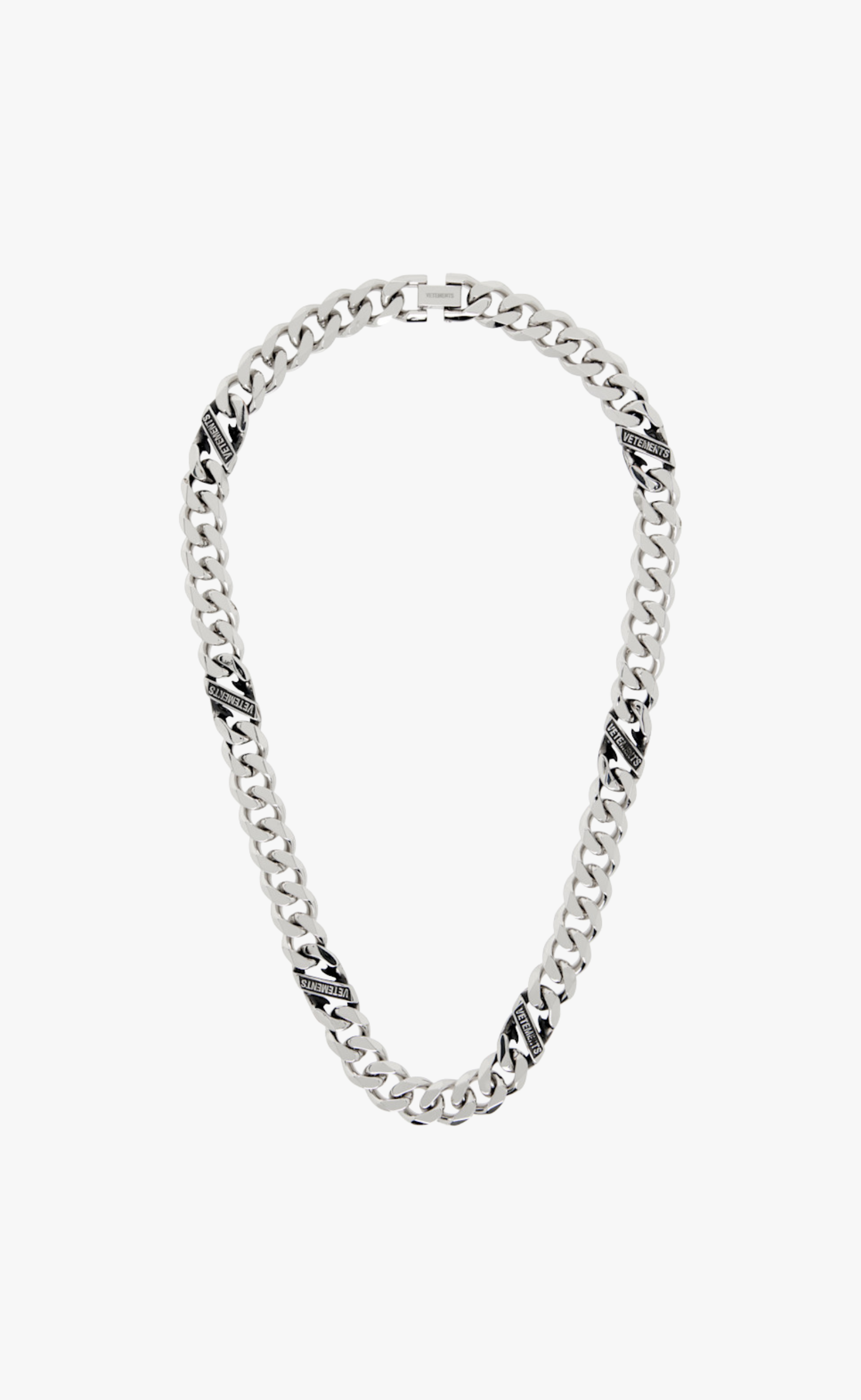 LOGO CHAIN SILVER NECKLACE