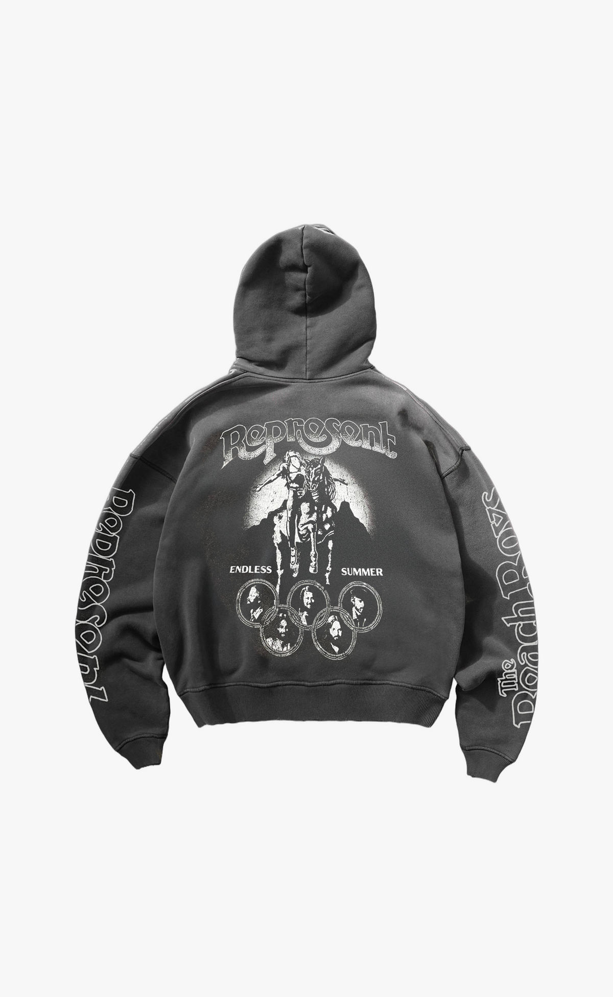 BEACH BOYS ENDLESS SUMMER THROUGH ZIP STAINED BLACK HOODIE