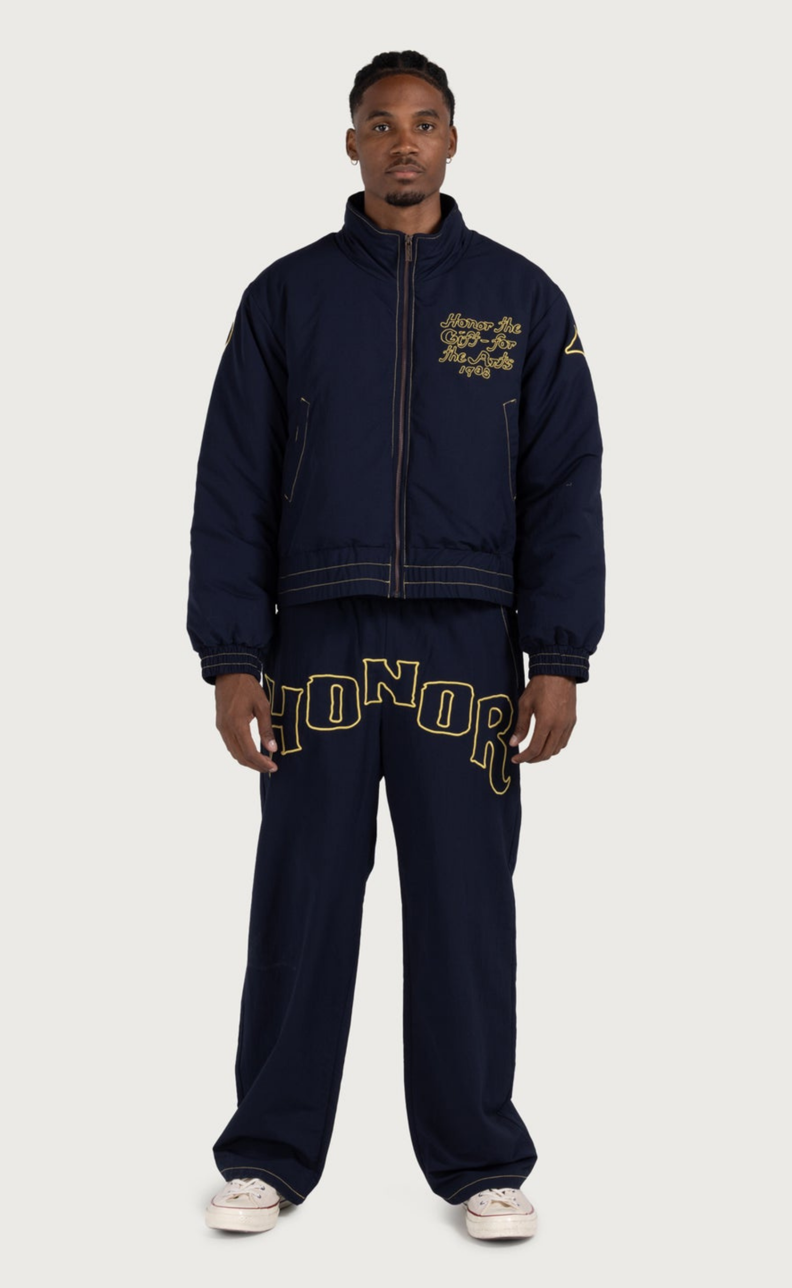 PUFF NAVY PANTS