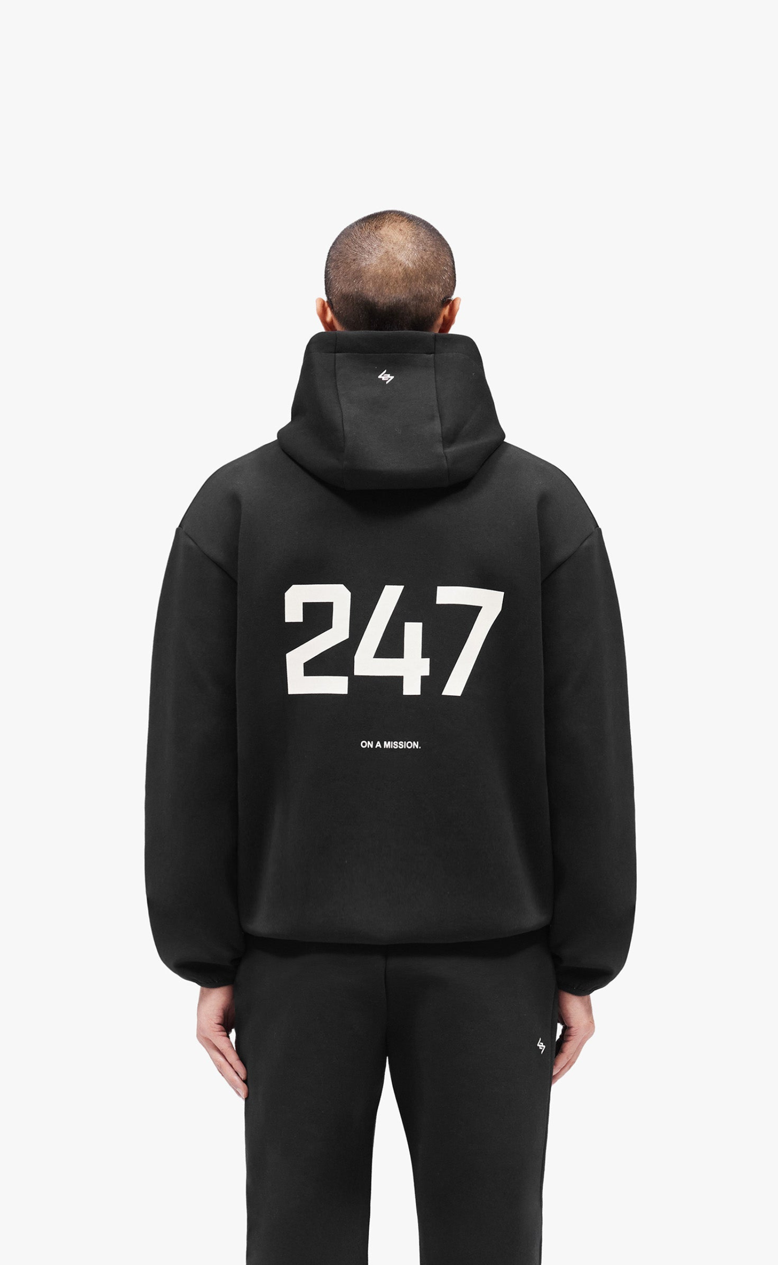 247 NUMBERS JET BLACK HOODIE