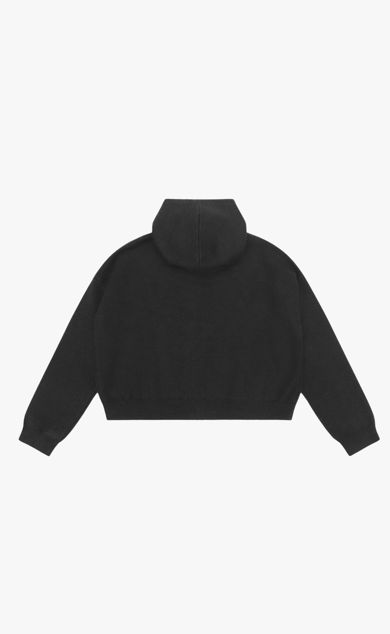 LAMPI KNIT BLACK HOODIE