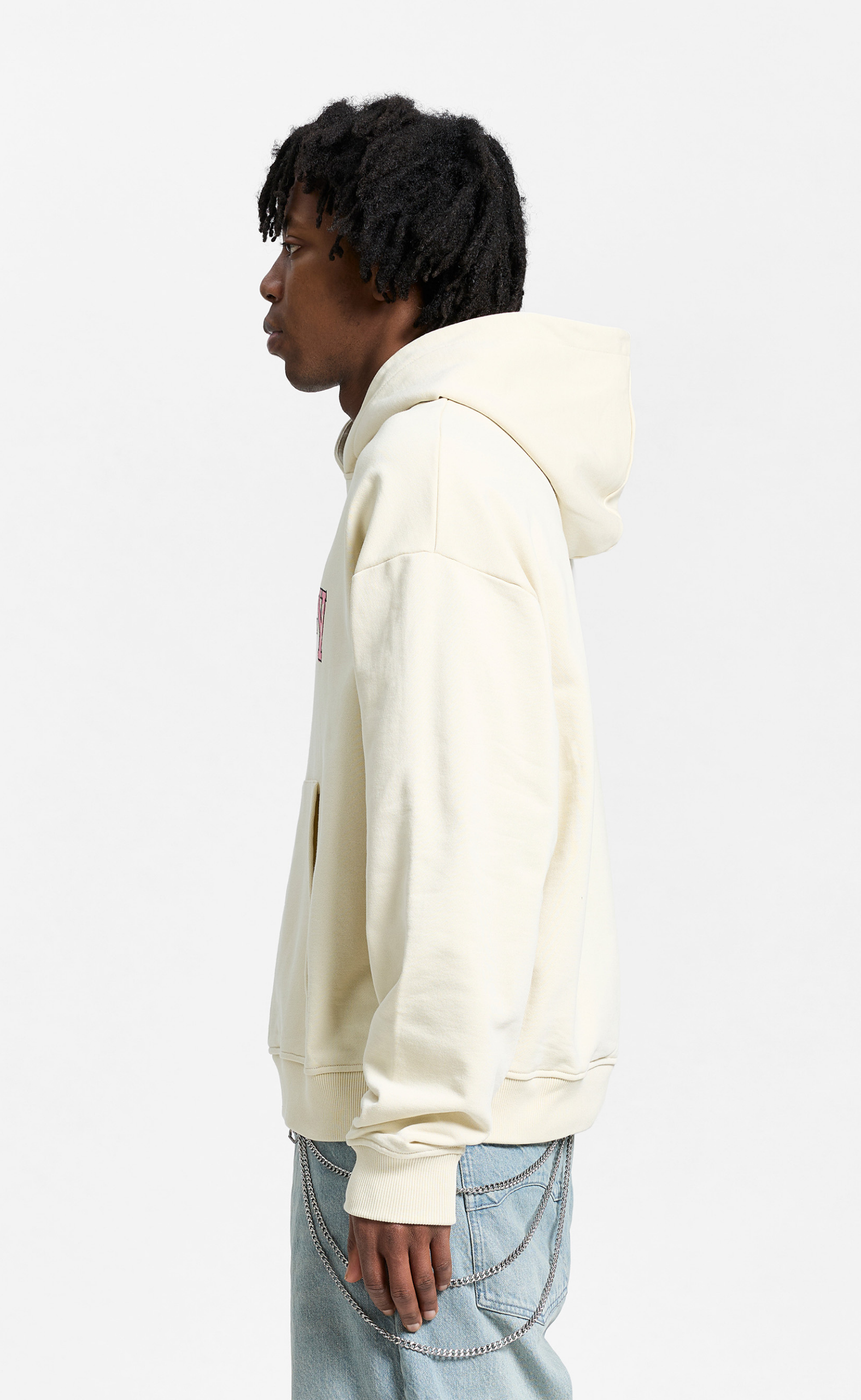 WATERCOLOR ZIP CREAM HOODIE