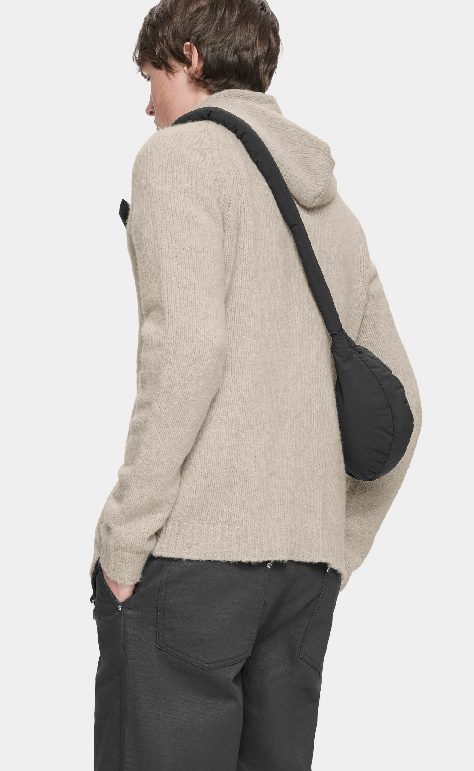 INVIOLA CASHMERE DARK STONE HOODIE