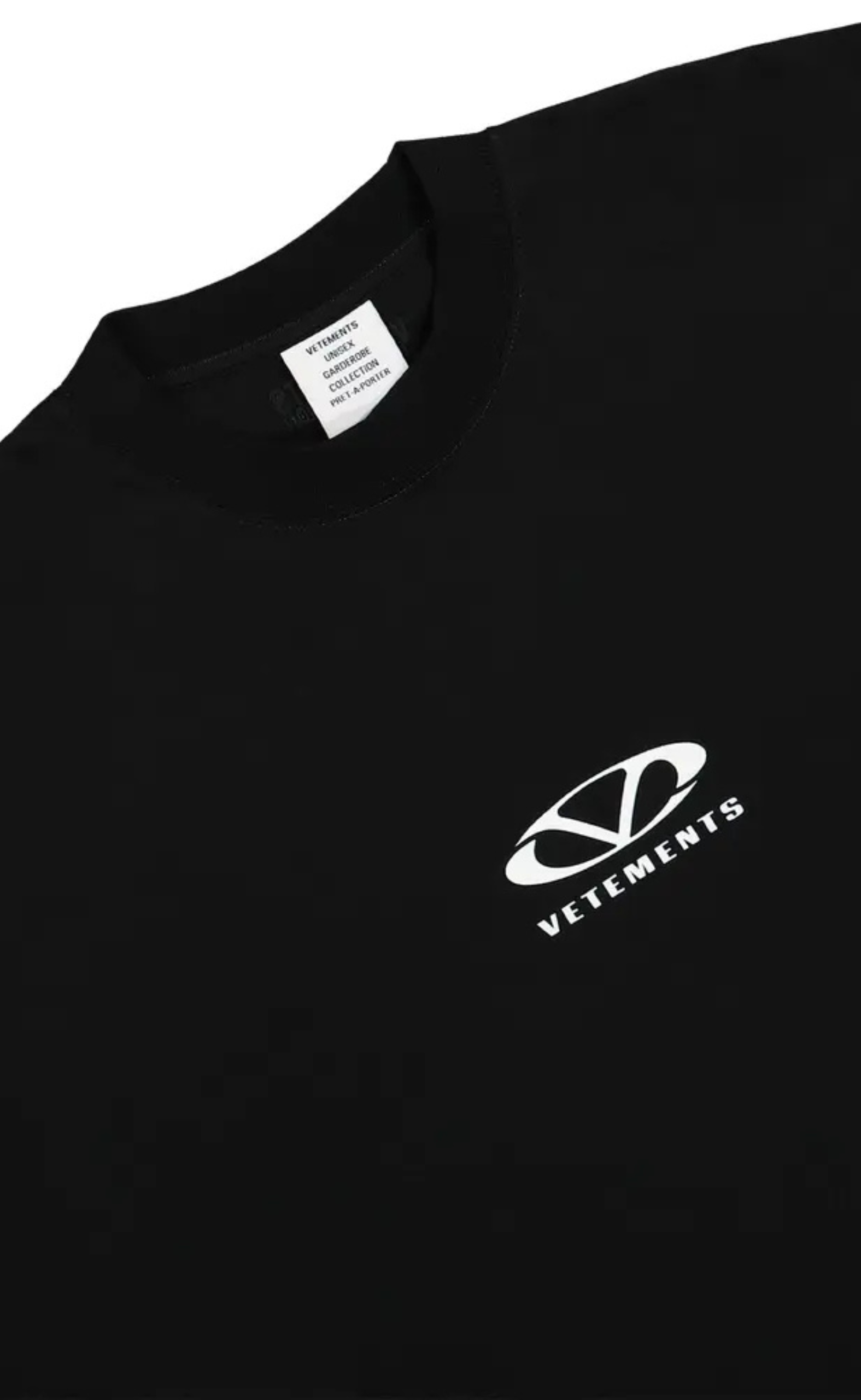 OVAL LOGO OVERSIZED BLACK WHITE T-SHIRT