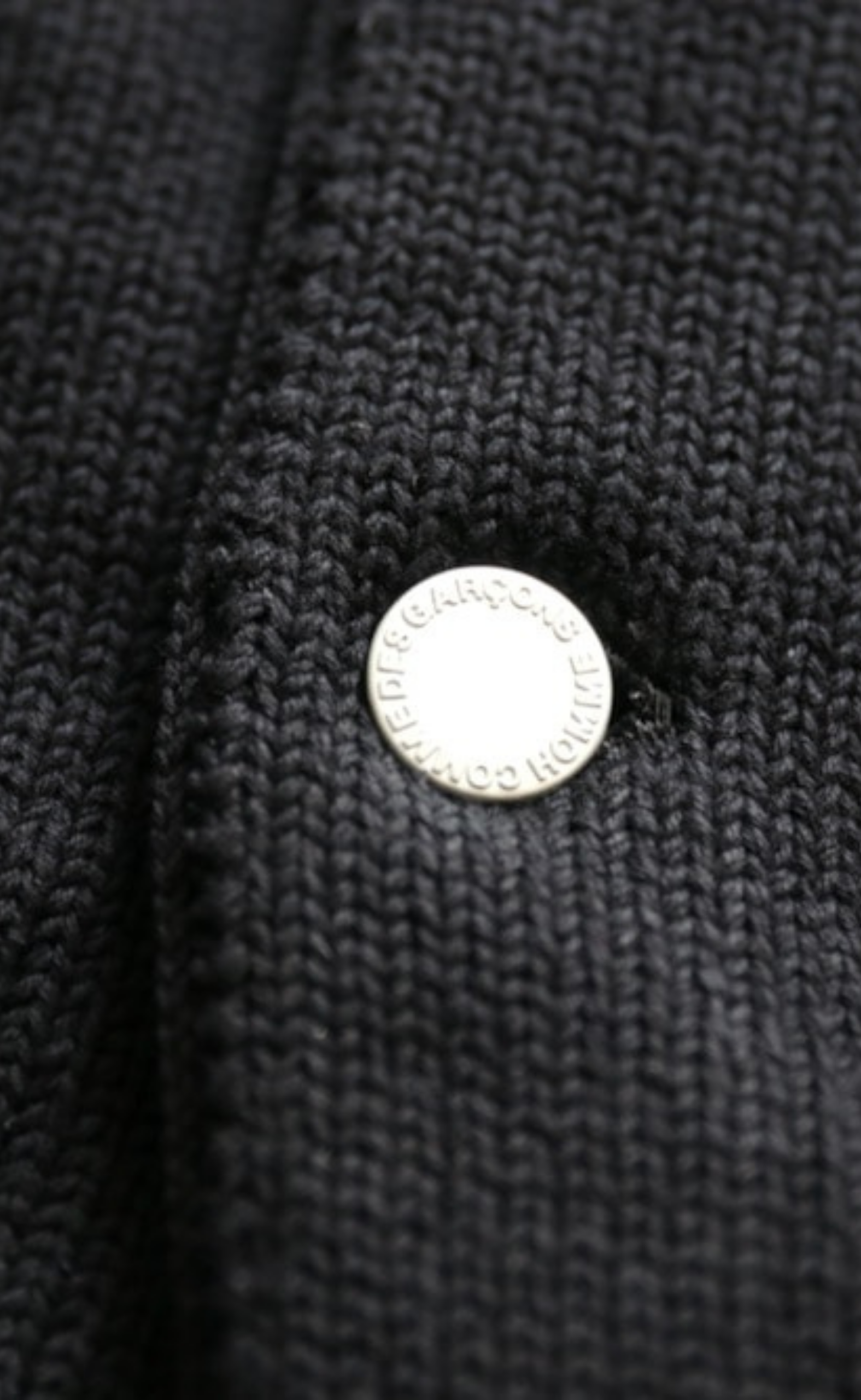 KNIT POCKET BLACK CARDIGAN
