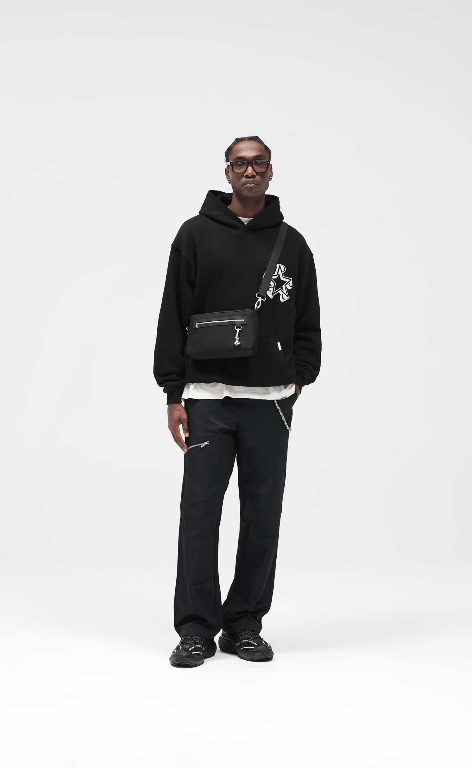 REPRESENT INITIAL STAR JET BLACK HOODIE