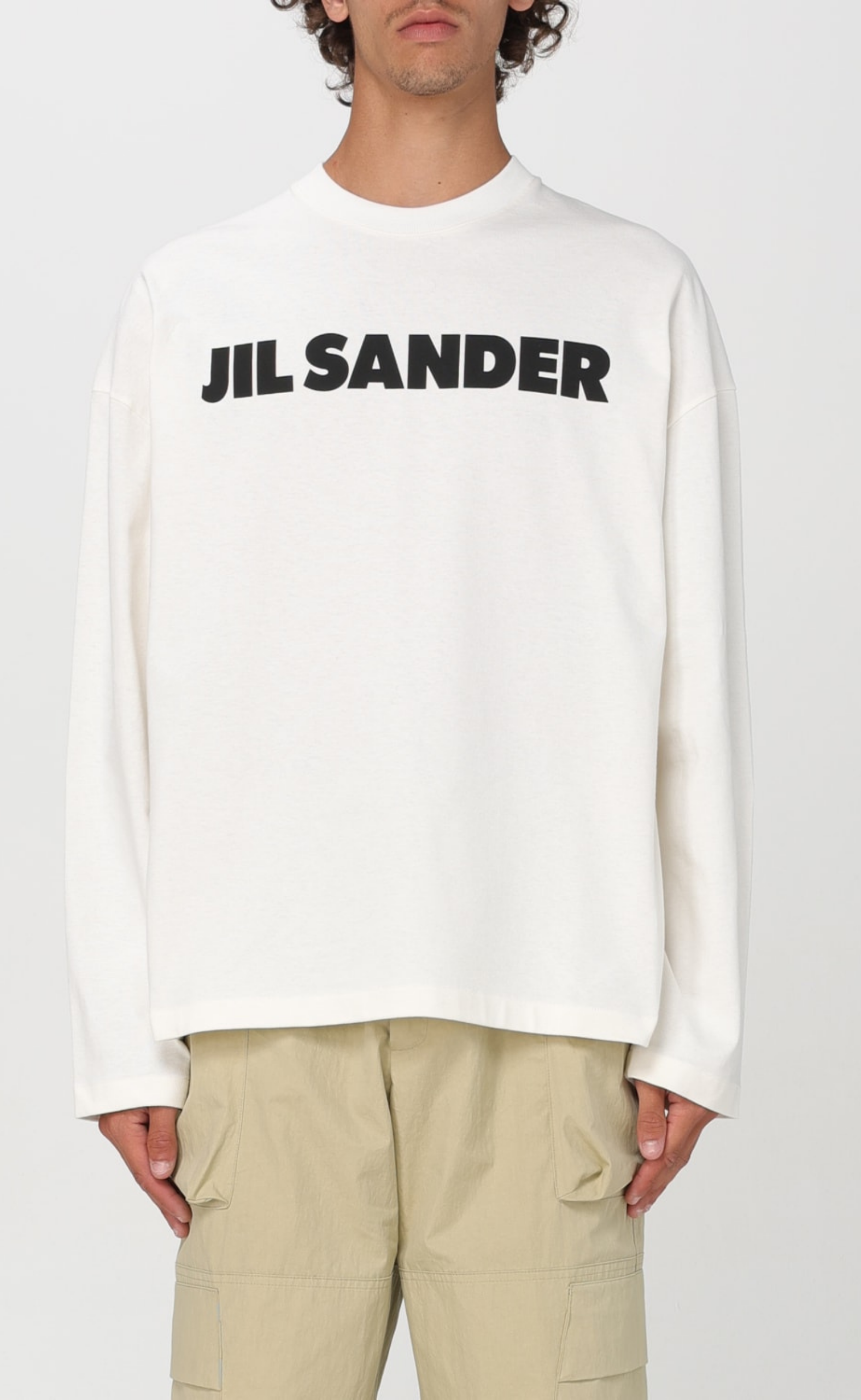 JIL SANDER PRINTED LOGO PORCELAIN LONGSLEEVE