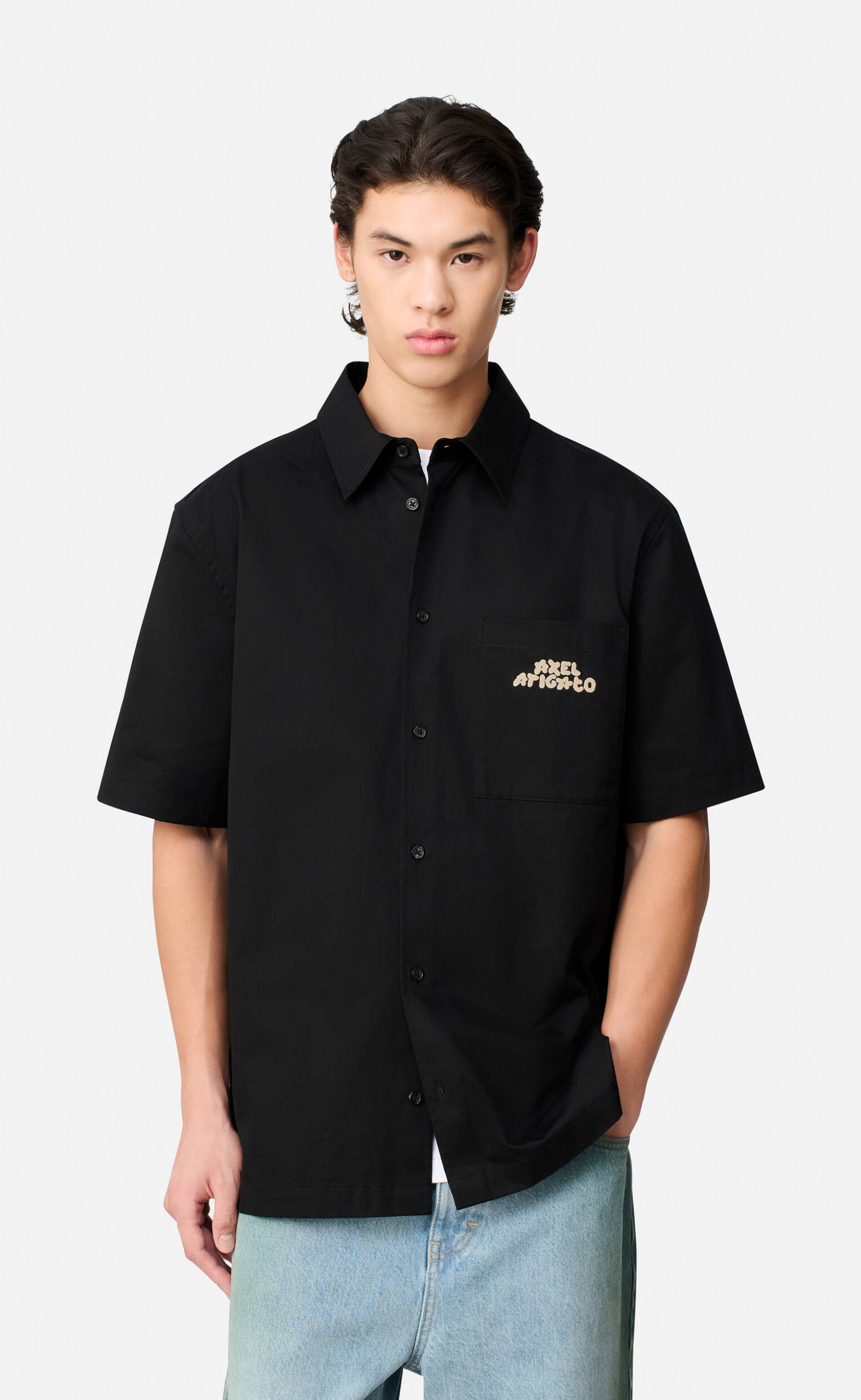 DREW SHORT SLEEVE BLACK SHIRT