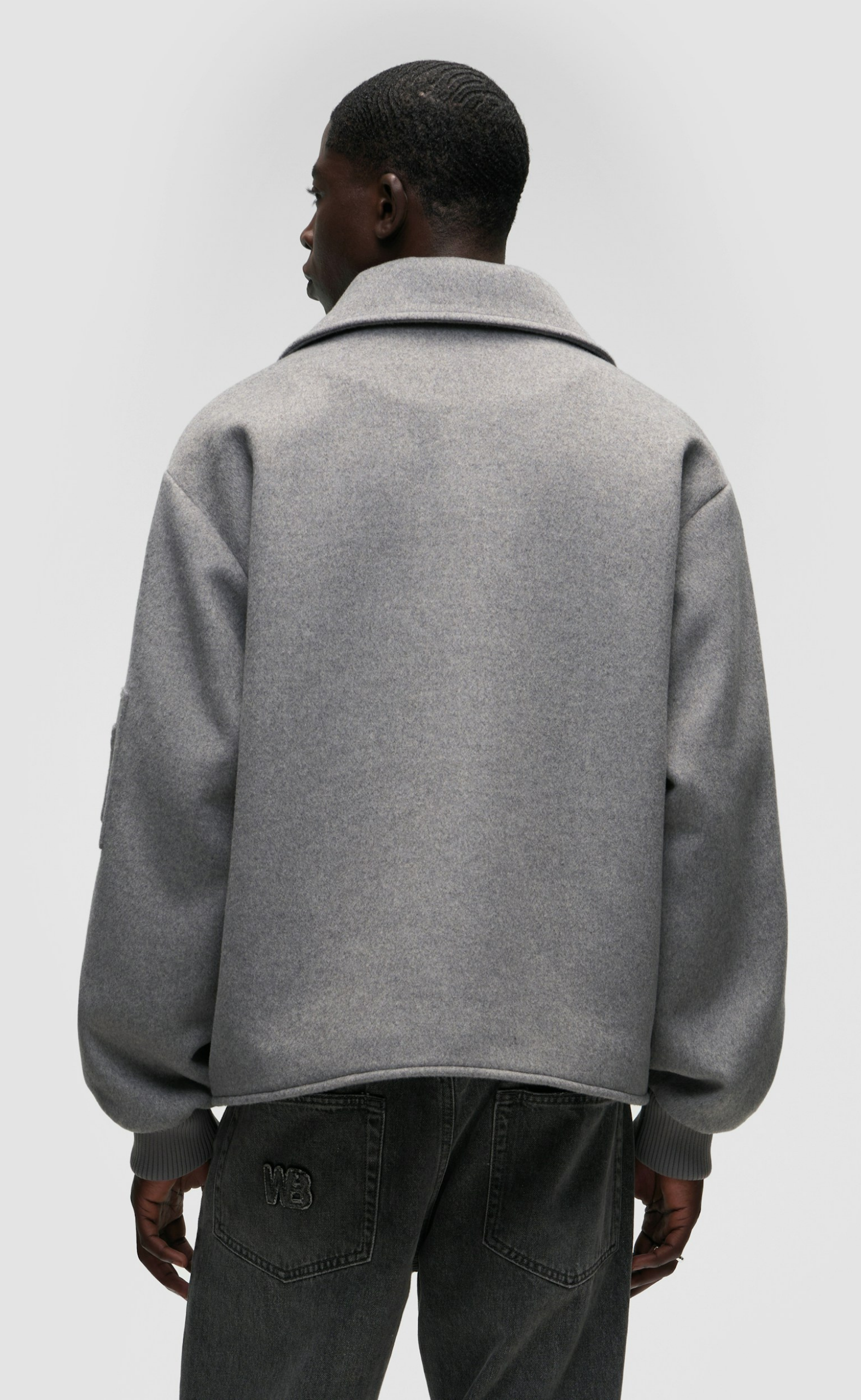 NAEL COLLEGE GRAY MELANGE JACKET