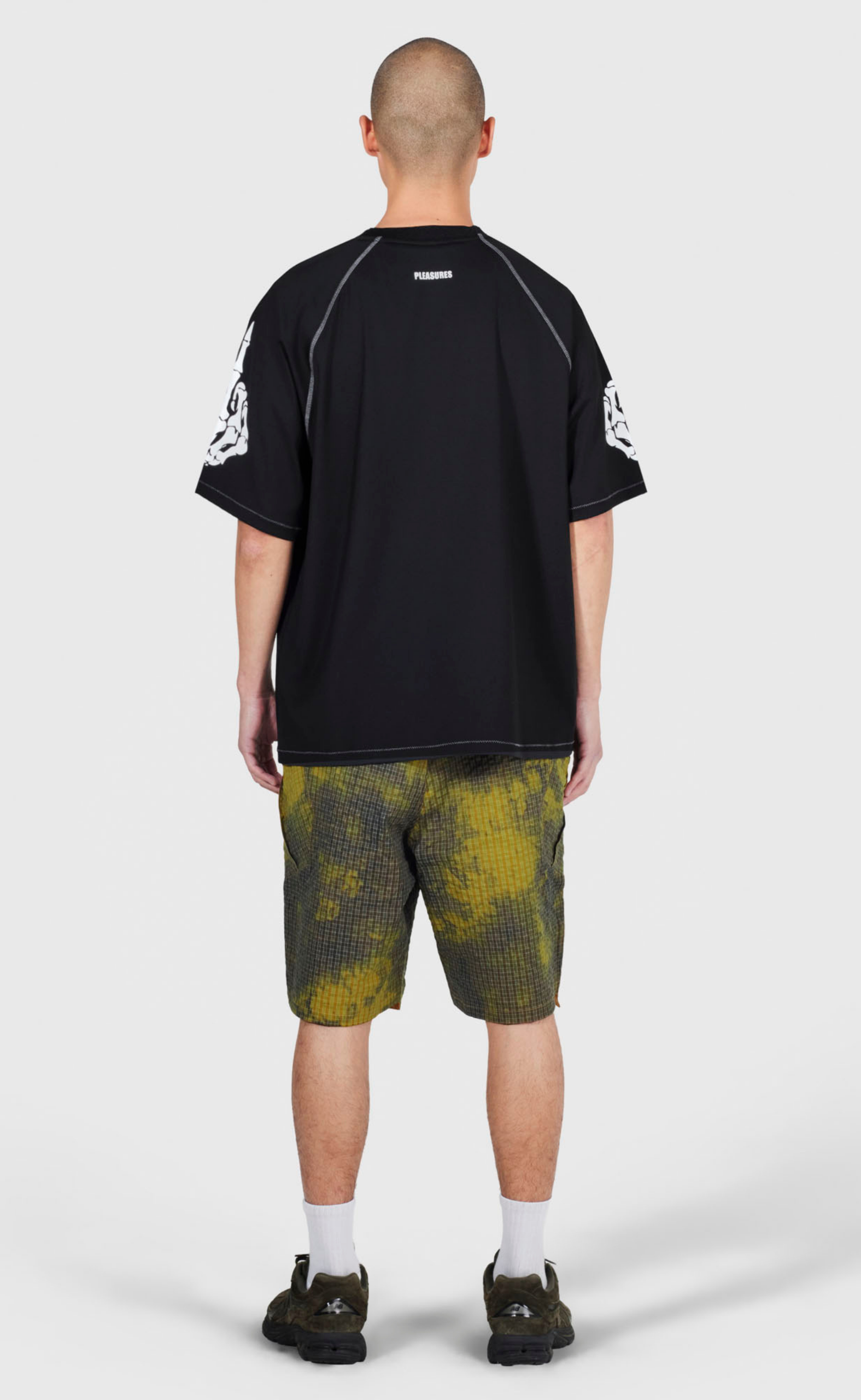 POLLUTION BOXY RAGLAN BLACK T-SHIRT