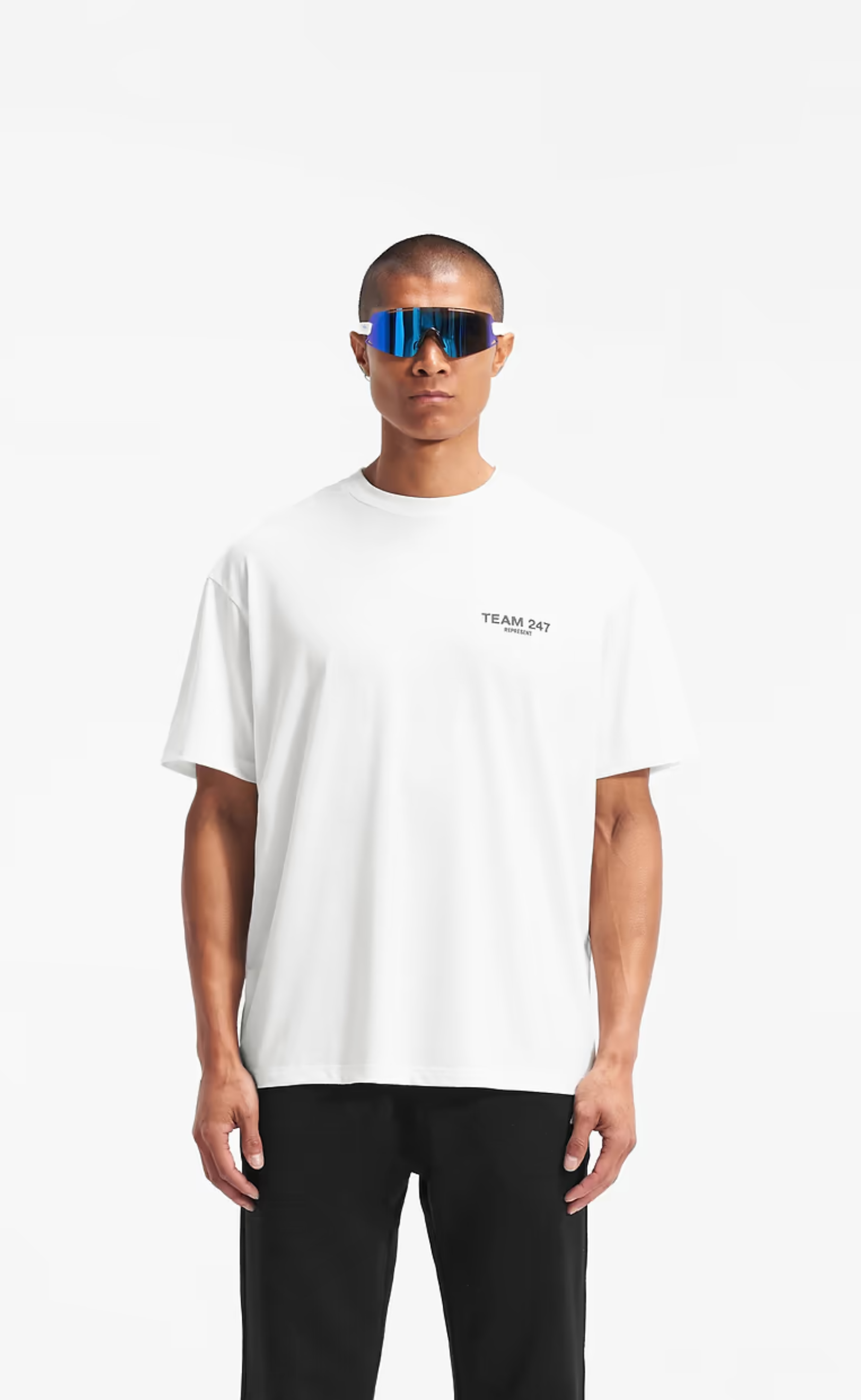 TEAM 247 OVERSIZED FLAT WHITE T-SHIRT
