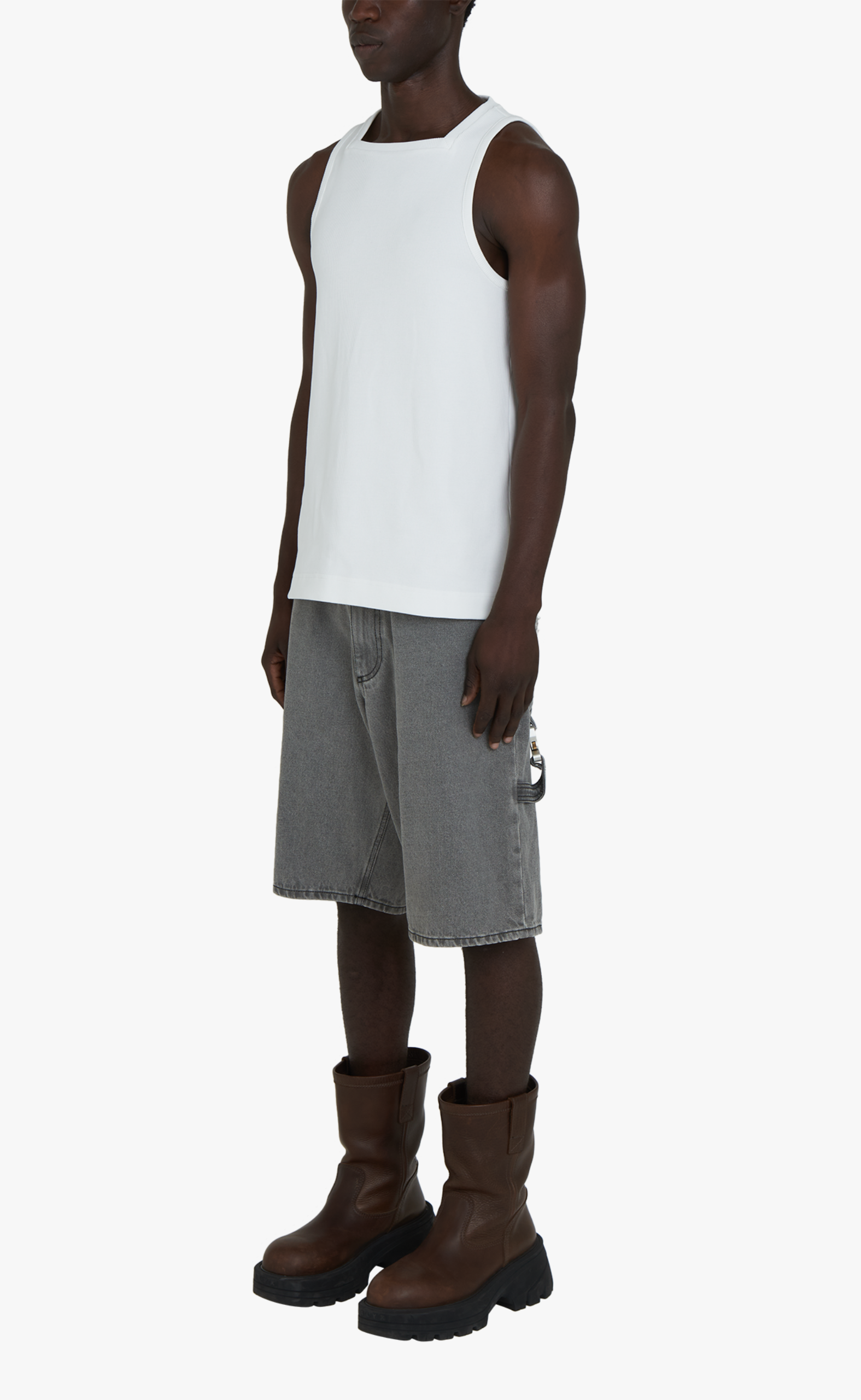 ESSENTIALS WHITE TANK TOP