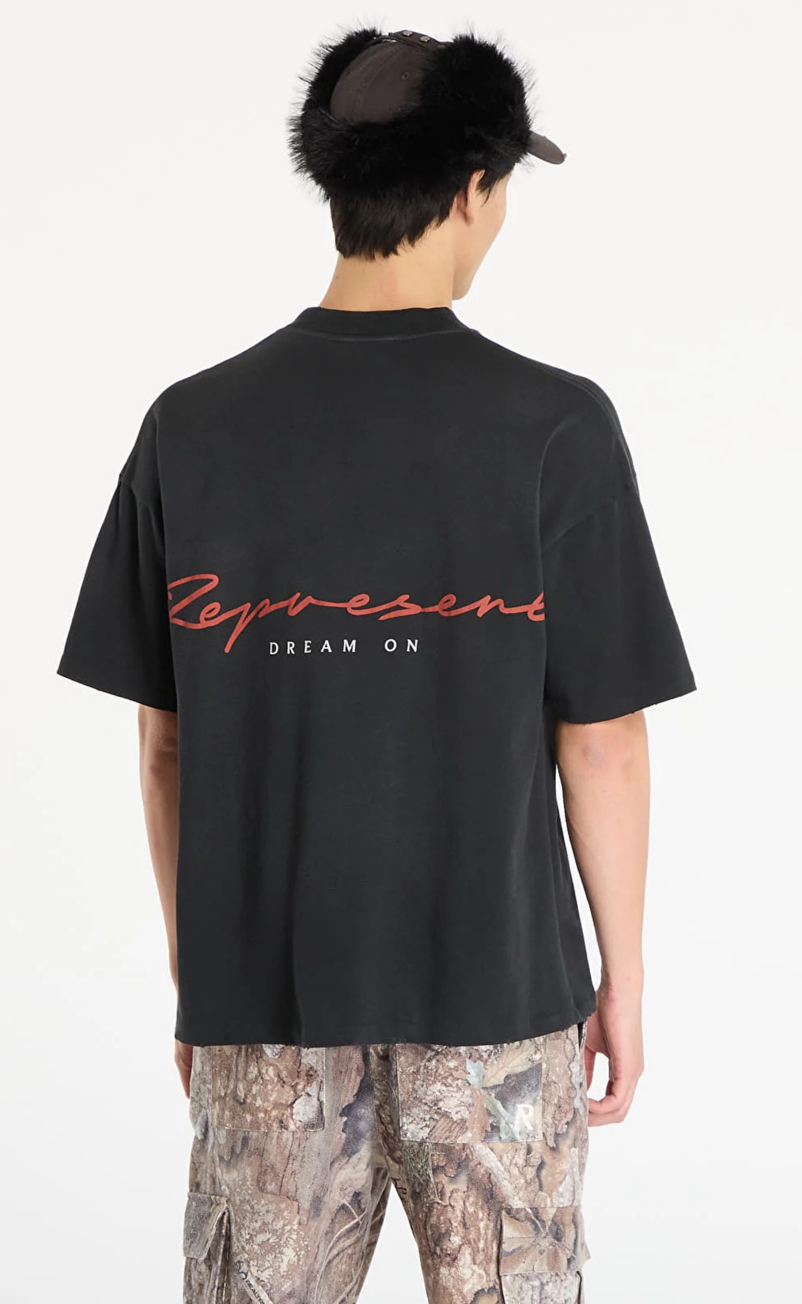 CHROME FLIGHT STAINED BLACK T-SHIRT