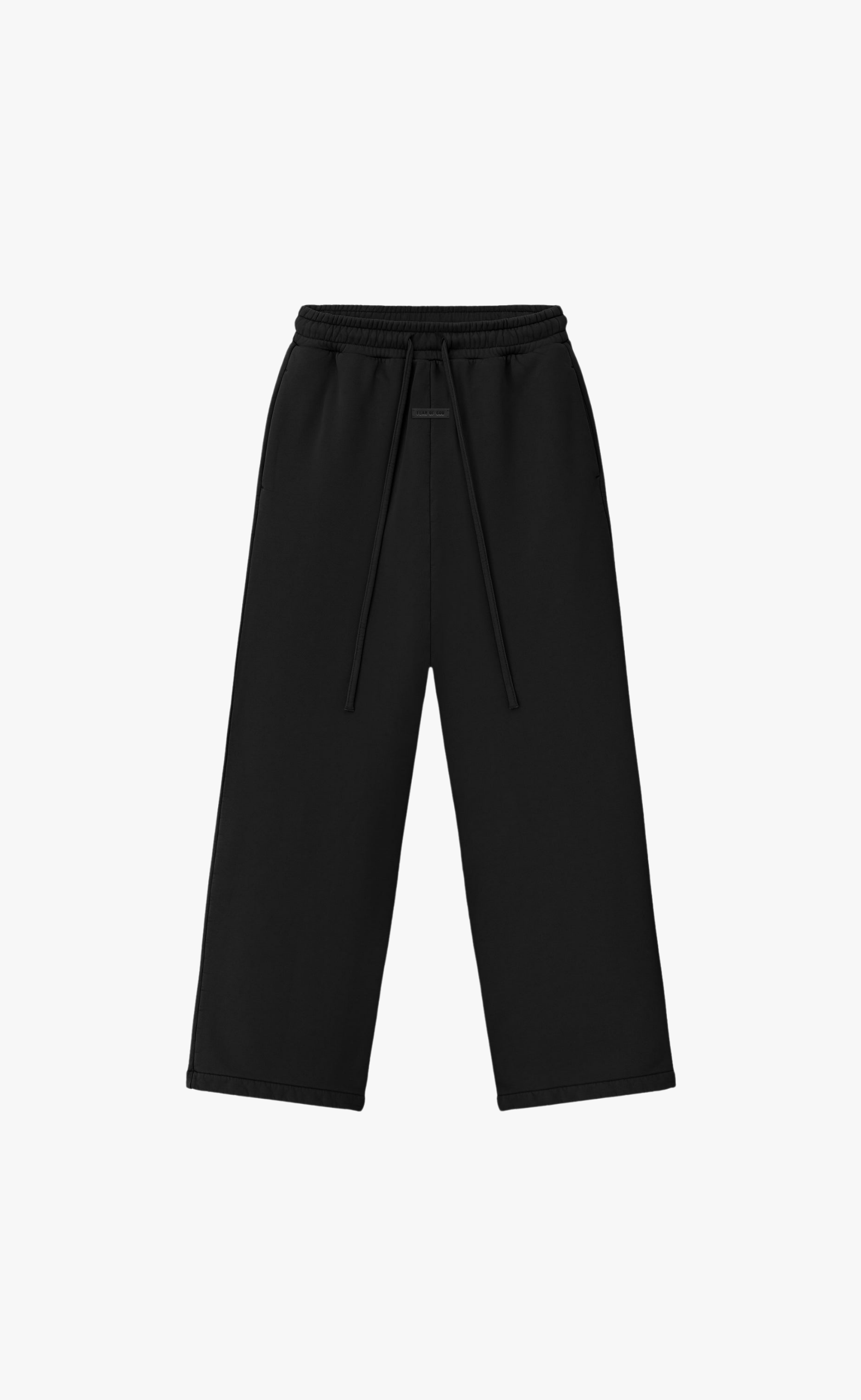 WIDE LEG BLACK SWEATPANTS