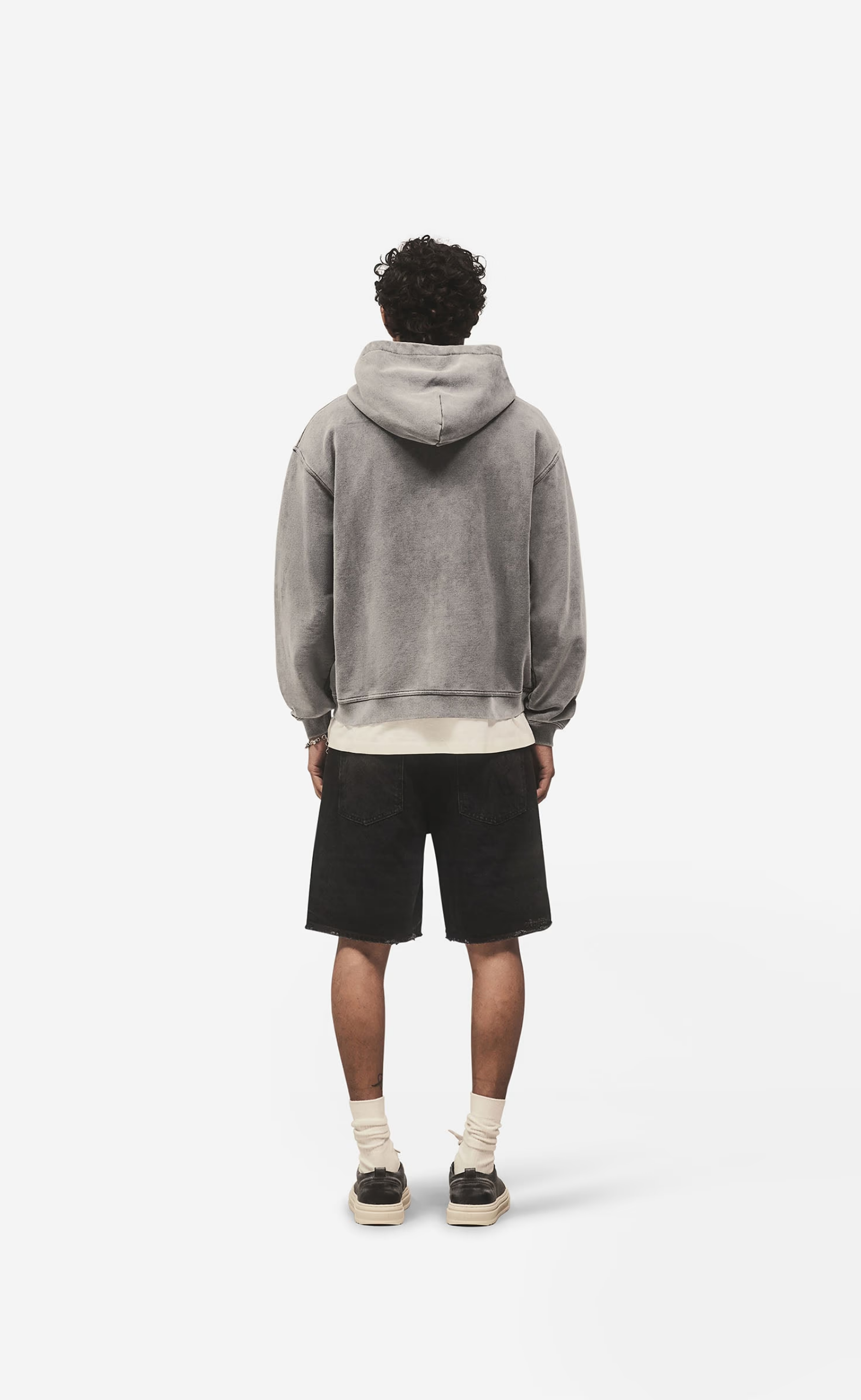 SCRIPT LOGO ZIP VNTAGE GREY HOODIE