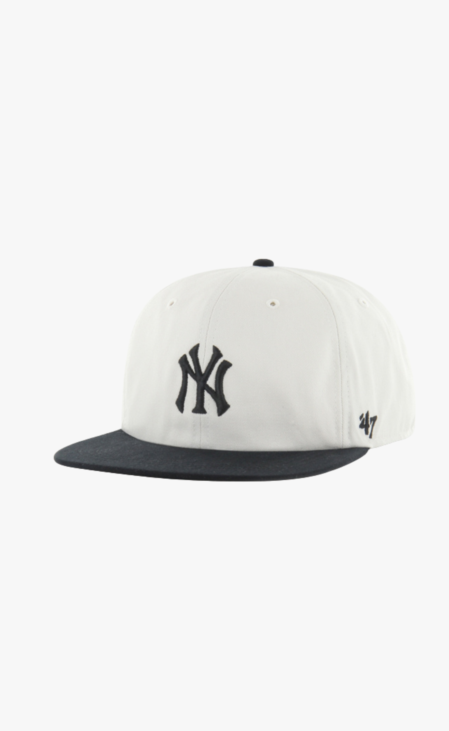 47 CAPTAIN RL MLB NEW YORK YANKEES FOUNDATION WHITE BLACK HAT