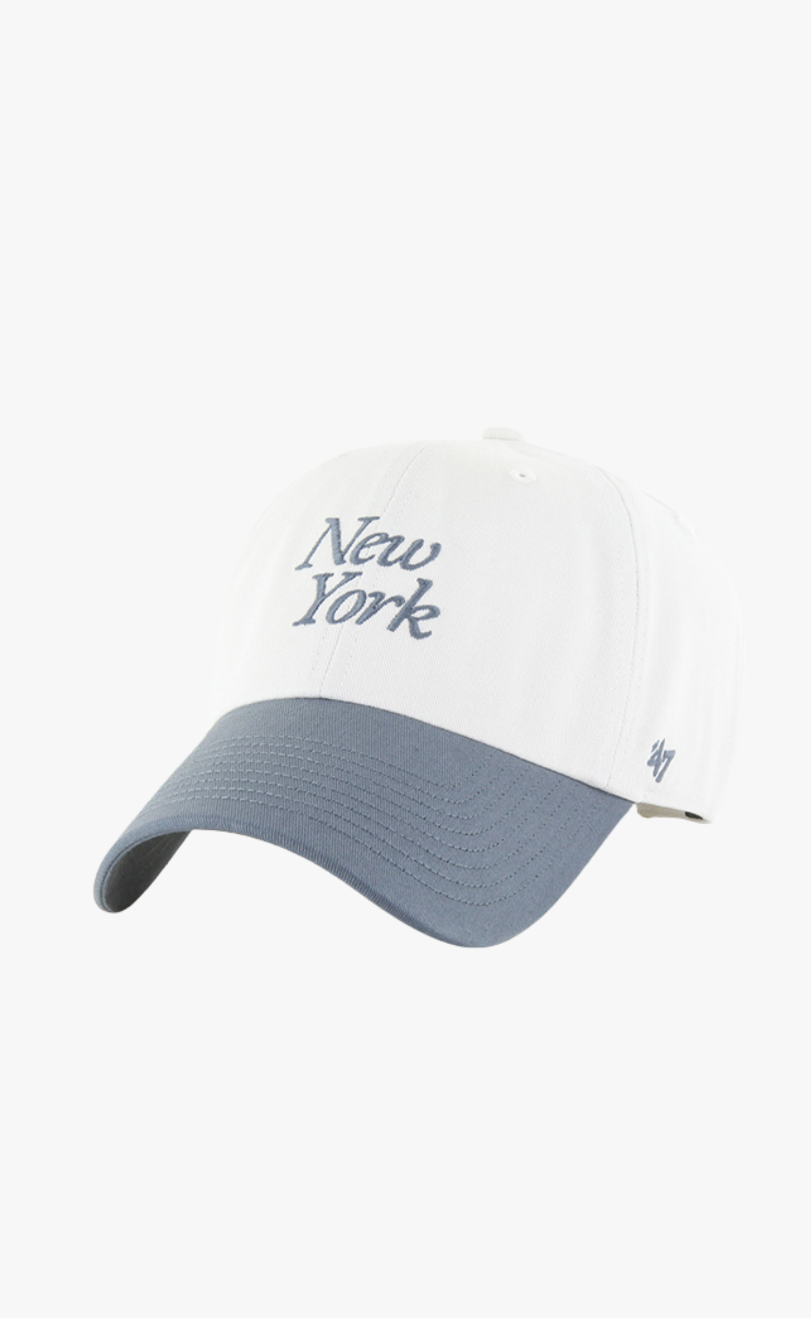 47 CLEAN UP MLB NEW YORK YANKEES FOUNDATION SCRIPT TT WHITE NAVY HAT