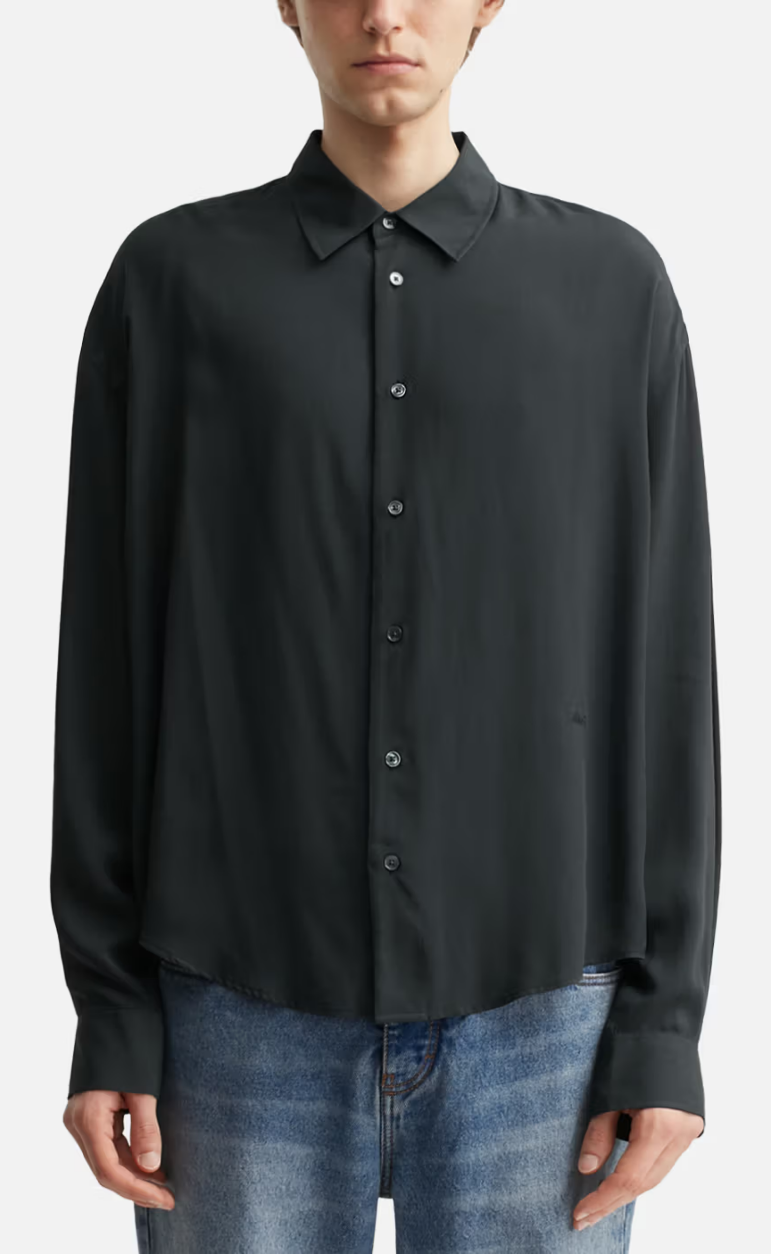 BOXY AMI ANTHRACITE SHIRT