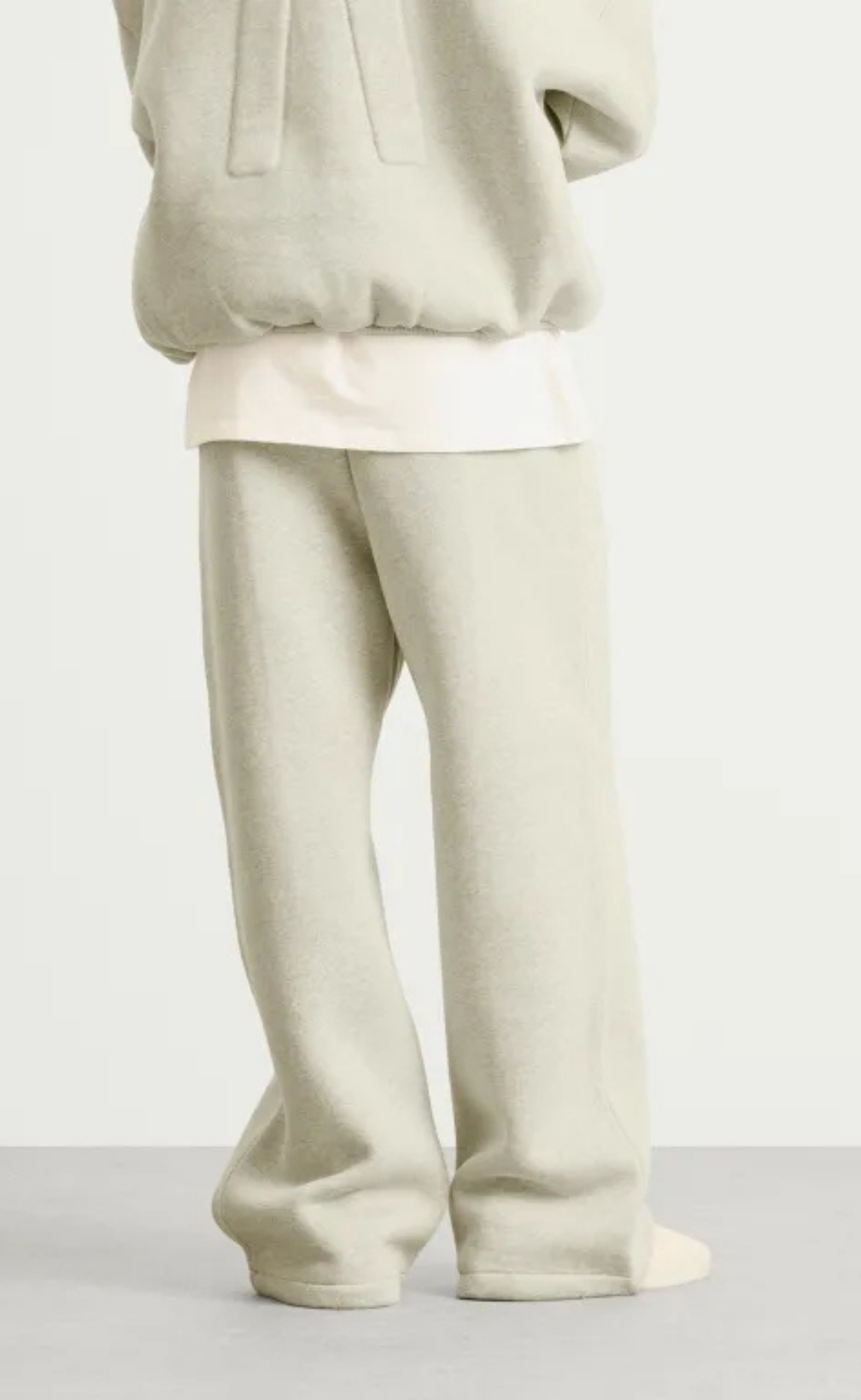 WIDE LEG MELANGE GREY SWEATPANT