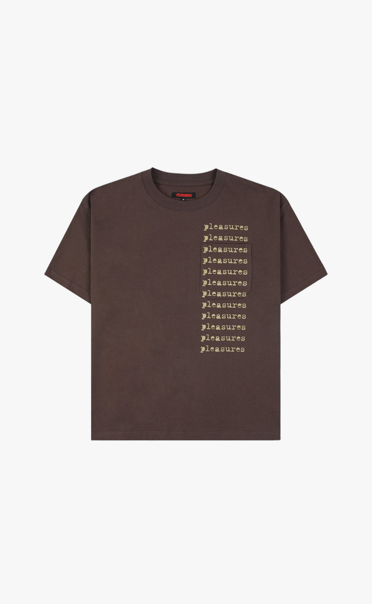 SLIP HEAVYWEIGHT POCKET BROWN T-SHIRT