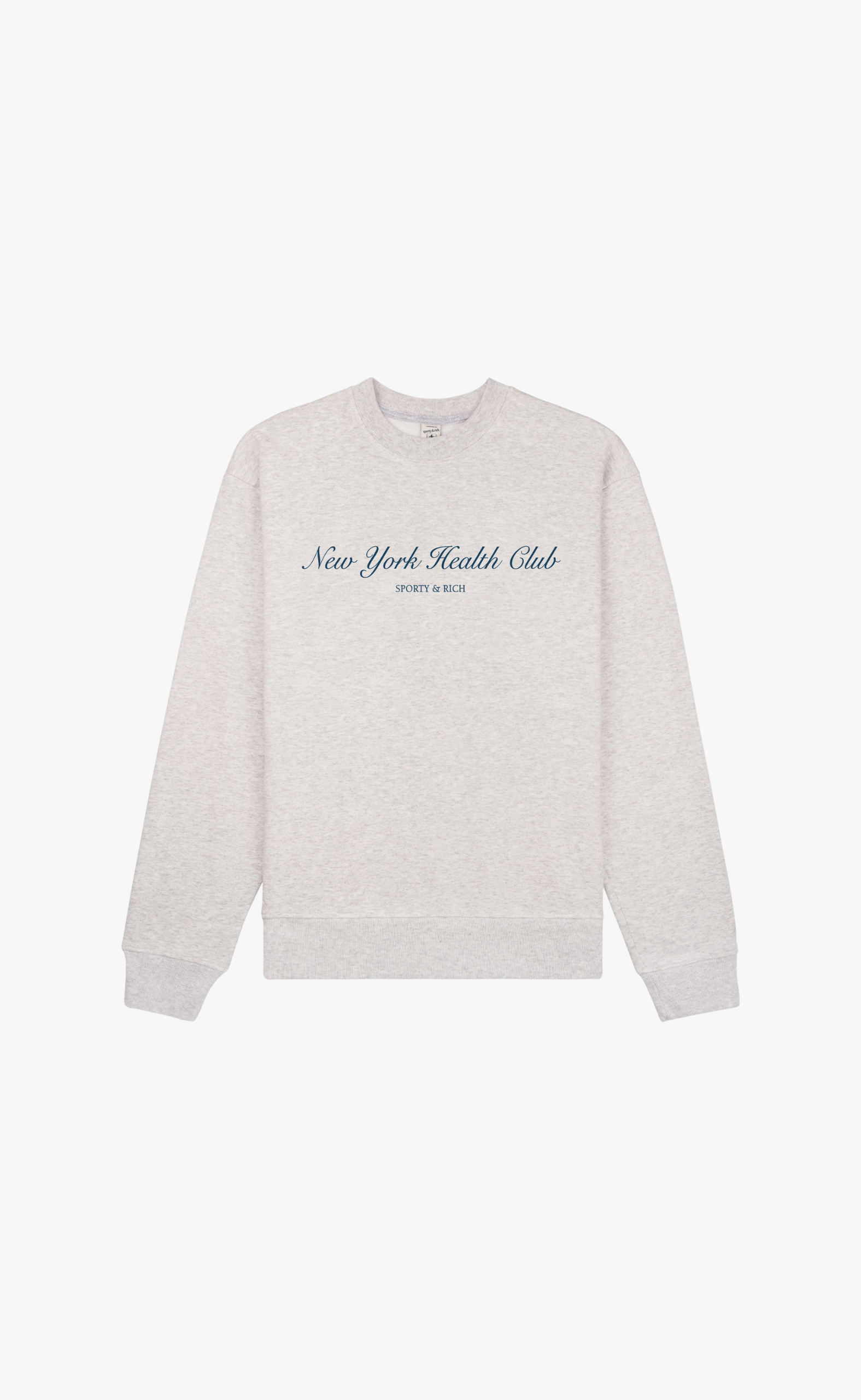 NY HEALTH CLUB HEATHER GRAY CREWNECK