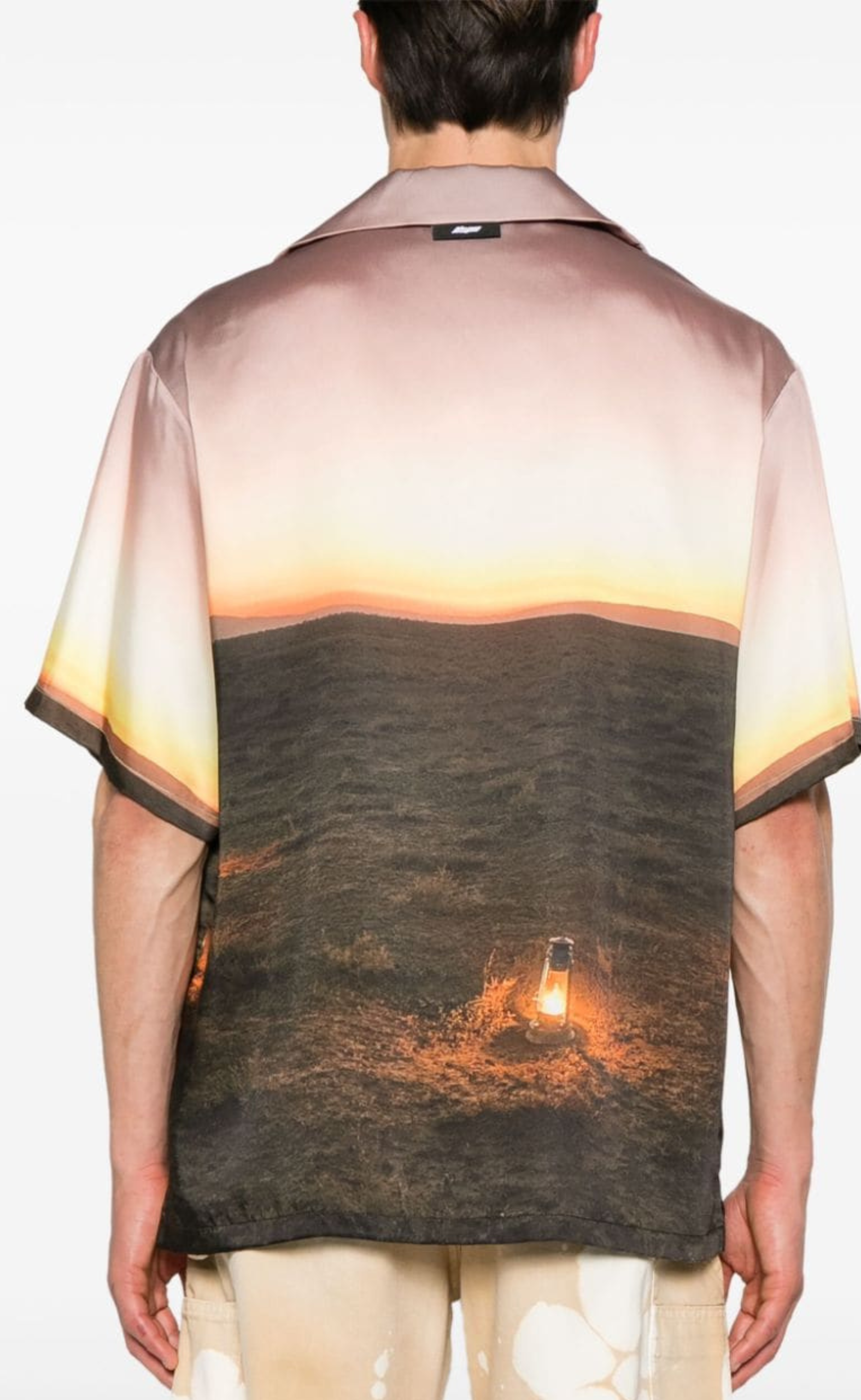 GRAPHIC PRINT SATIN MULTICOLOR SHIRT