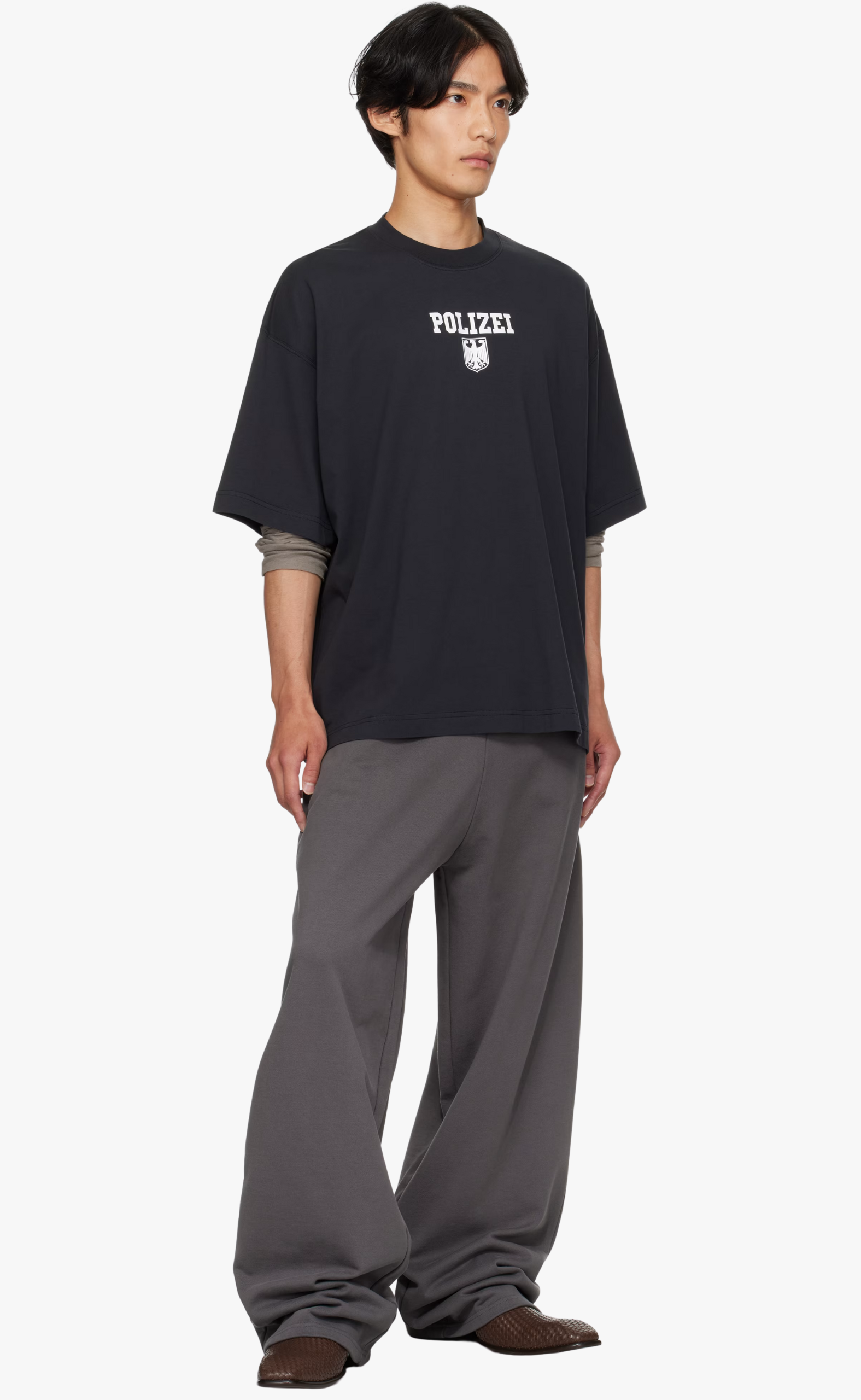 POLIZEI REGULAR WASHED BLACK T-SHIRT