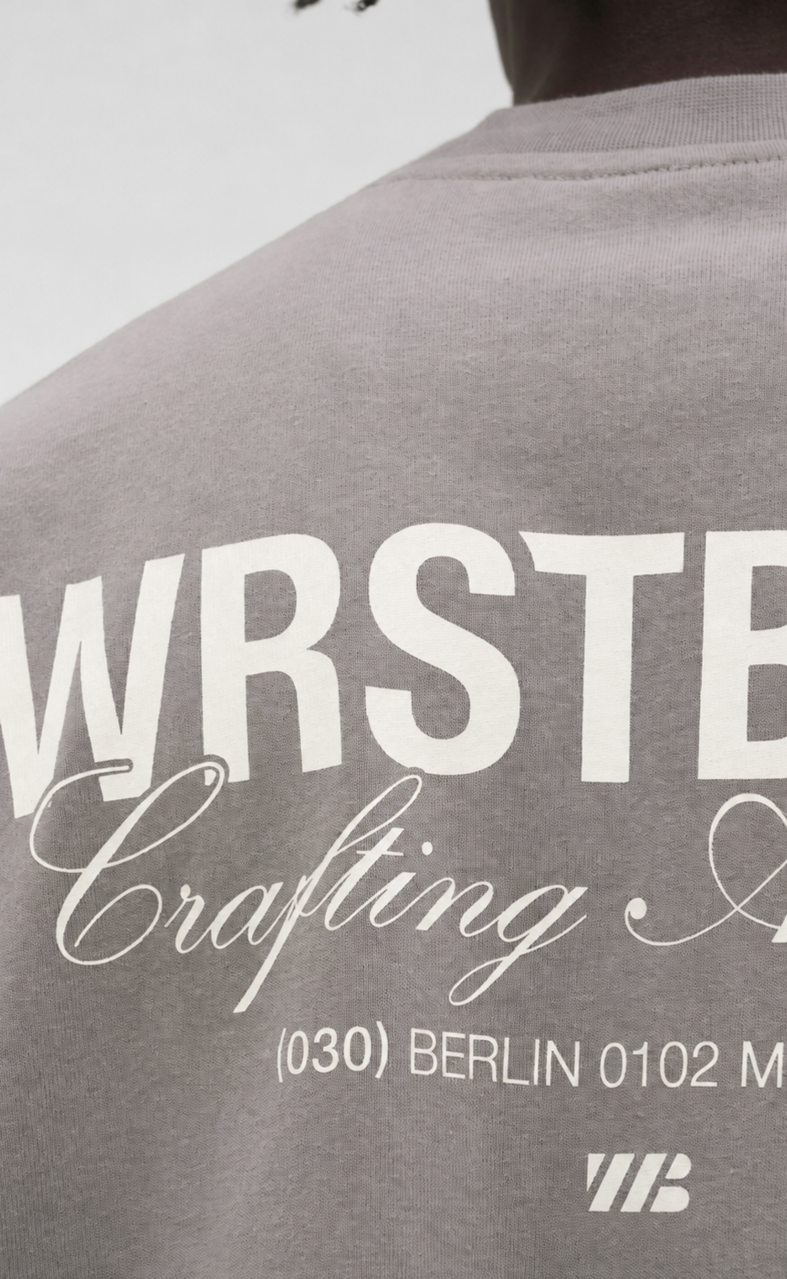 STUDIO V13 GRAY FLANNEL T-SHIRT