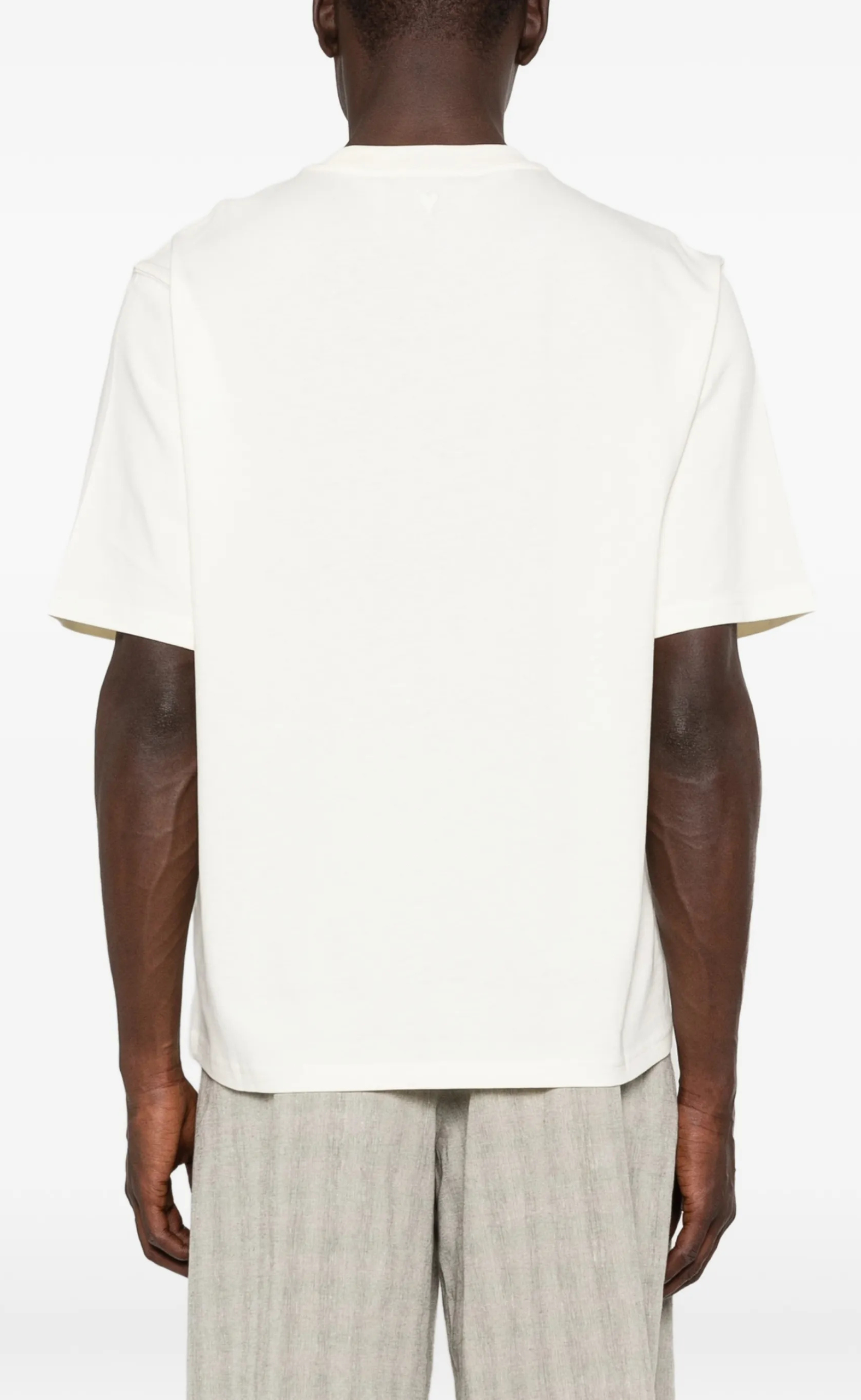 AMI PARIS SEWN SCARF WHITE T-SHIRT