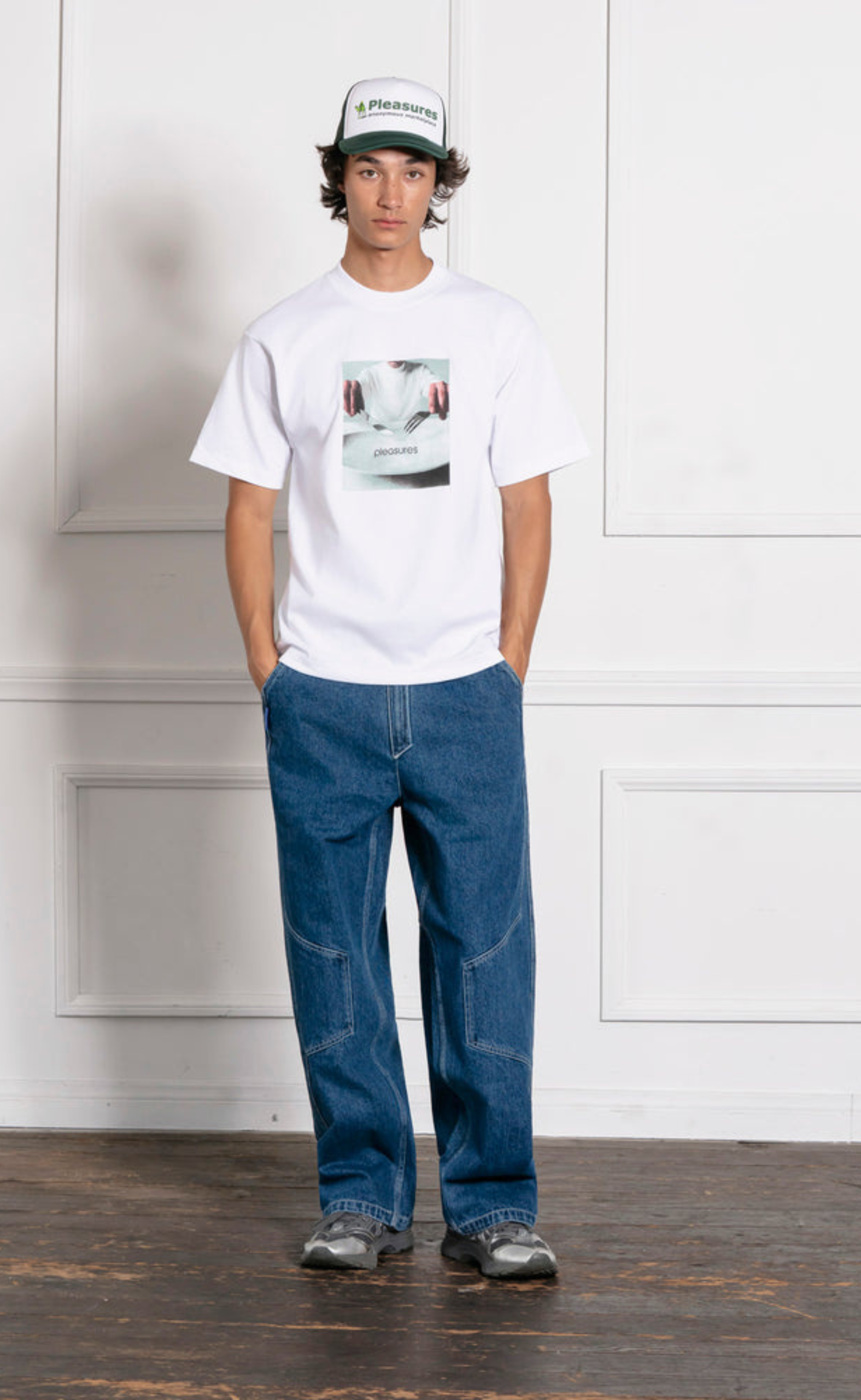 POSITION BAGGY INDIGO JEANS