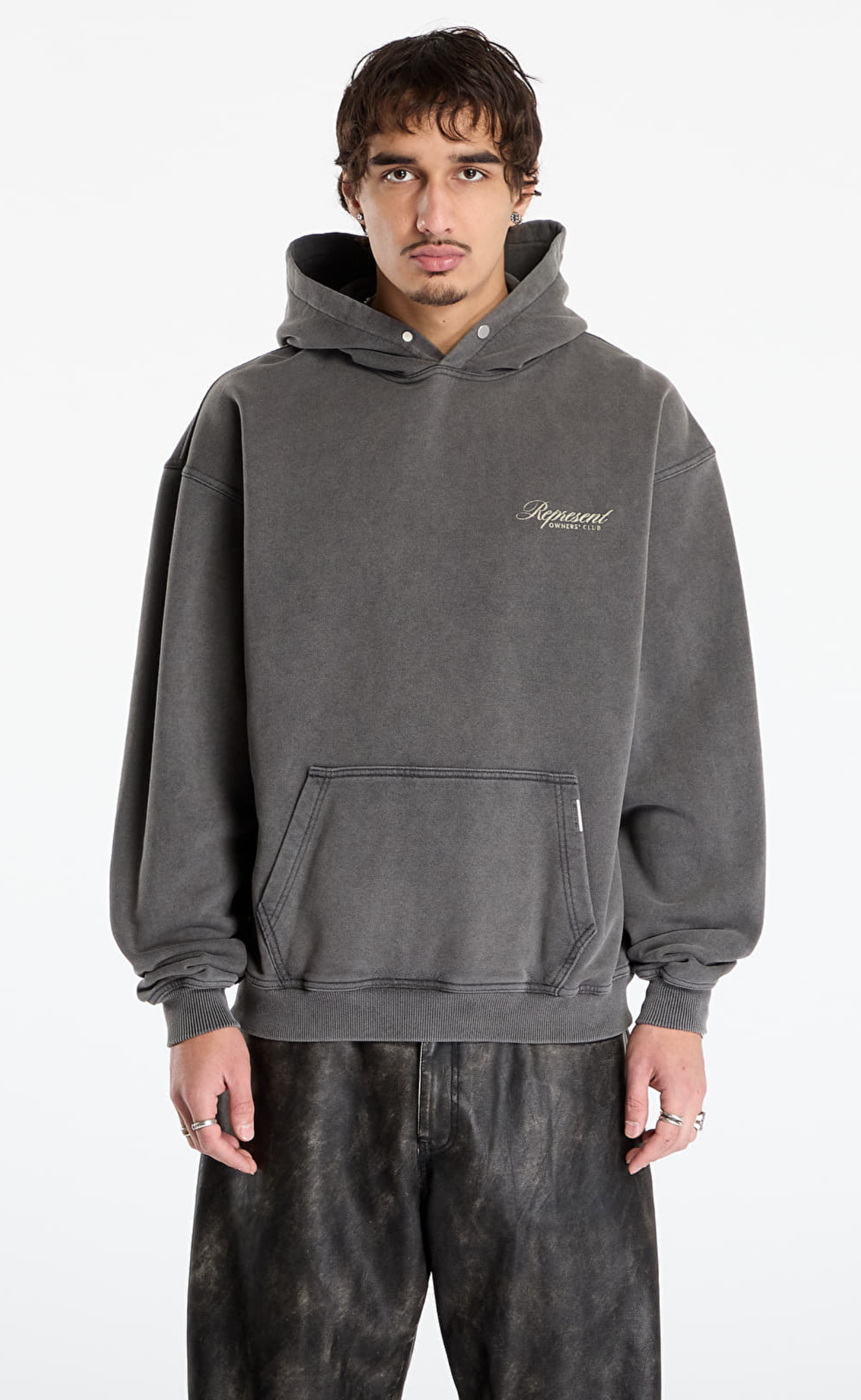 REPRESENT OWNERS CLUB SCRIPT VINTAGE GREY HOODIE