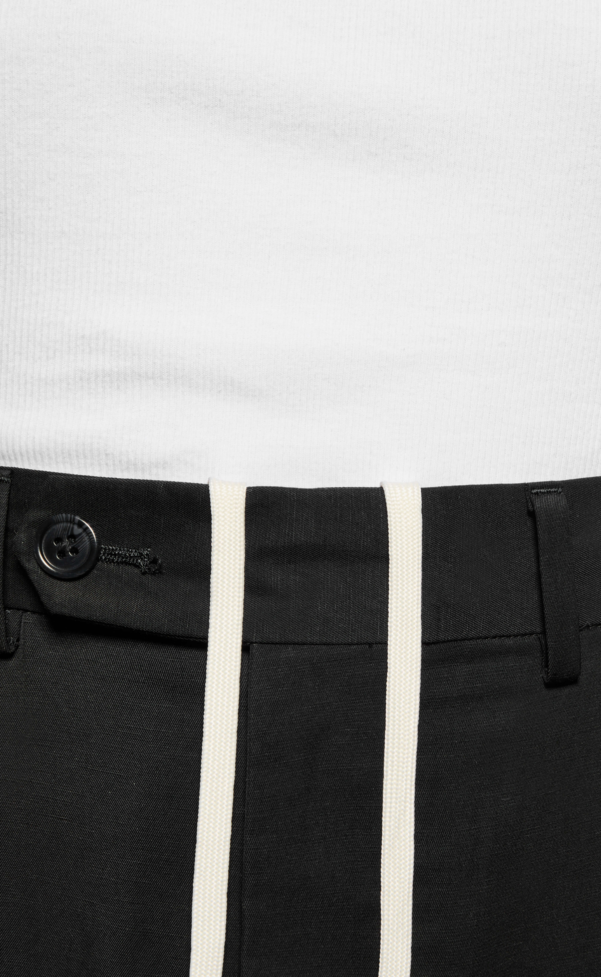 PLEATED SUIT BLACK PANTS