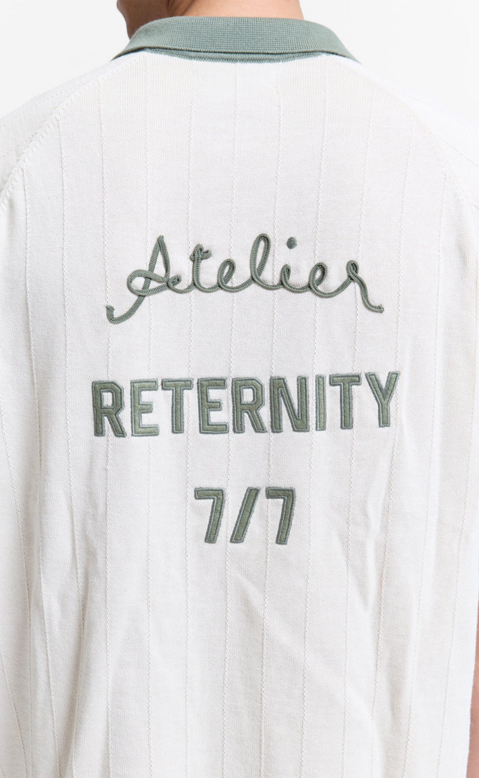 LE PROGRES KNIT POLO CREAM T-SHIRT