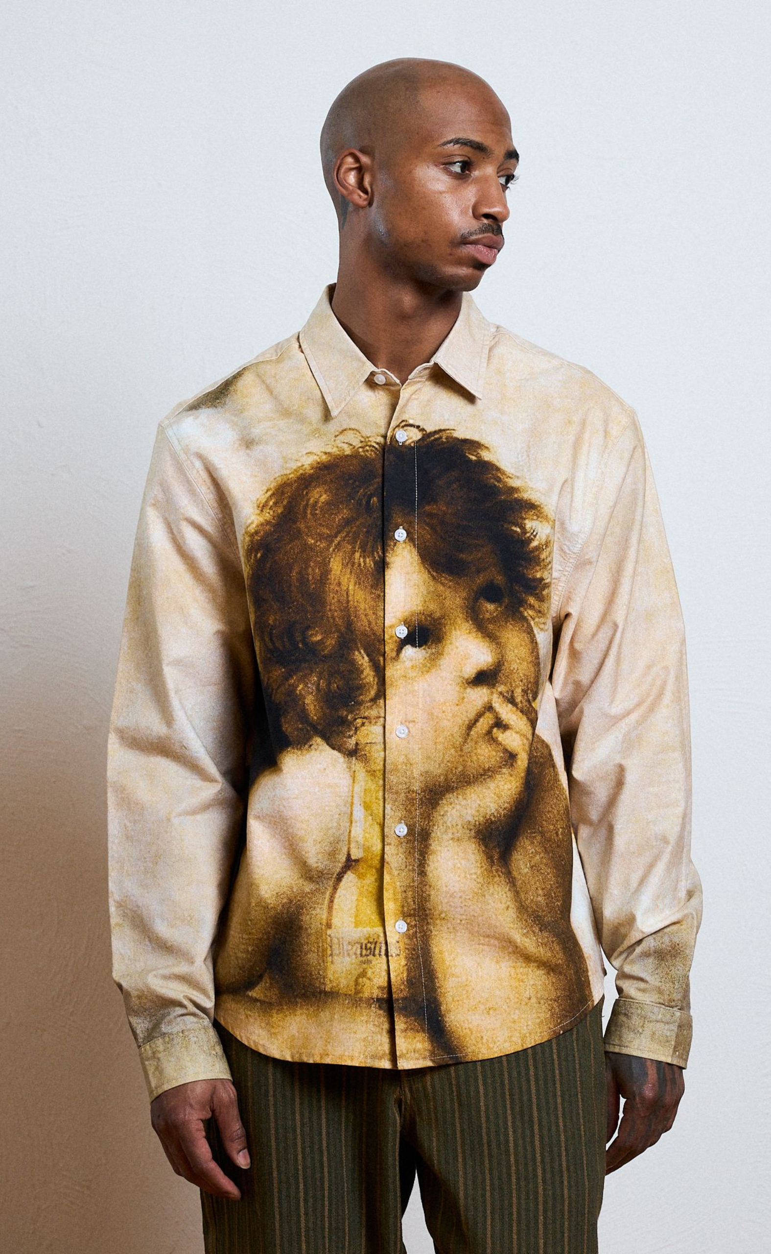 CHERUB BUTTON UP MULTI SHIRT