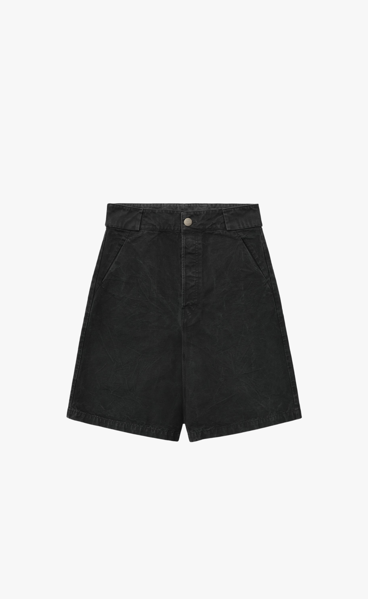 CANVAS UTILITY WASHED BLACK SHORTS