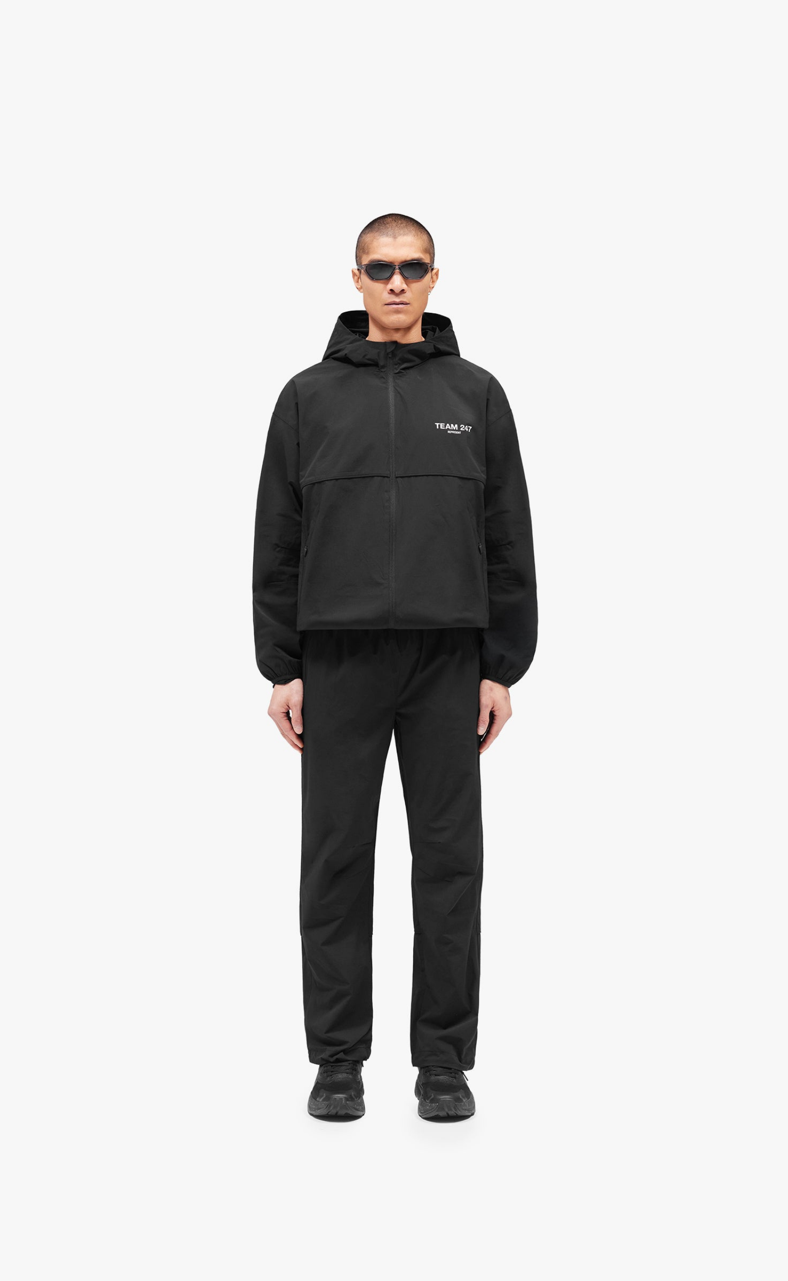 TEAM 247 STRAIGHT LEG TRACK JET BLACK PANTS