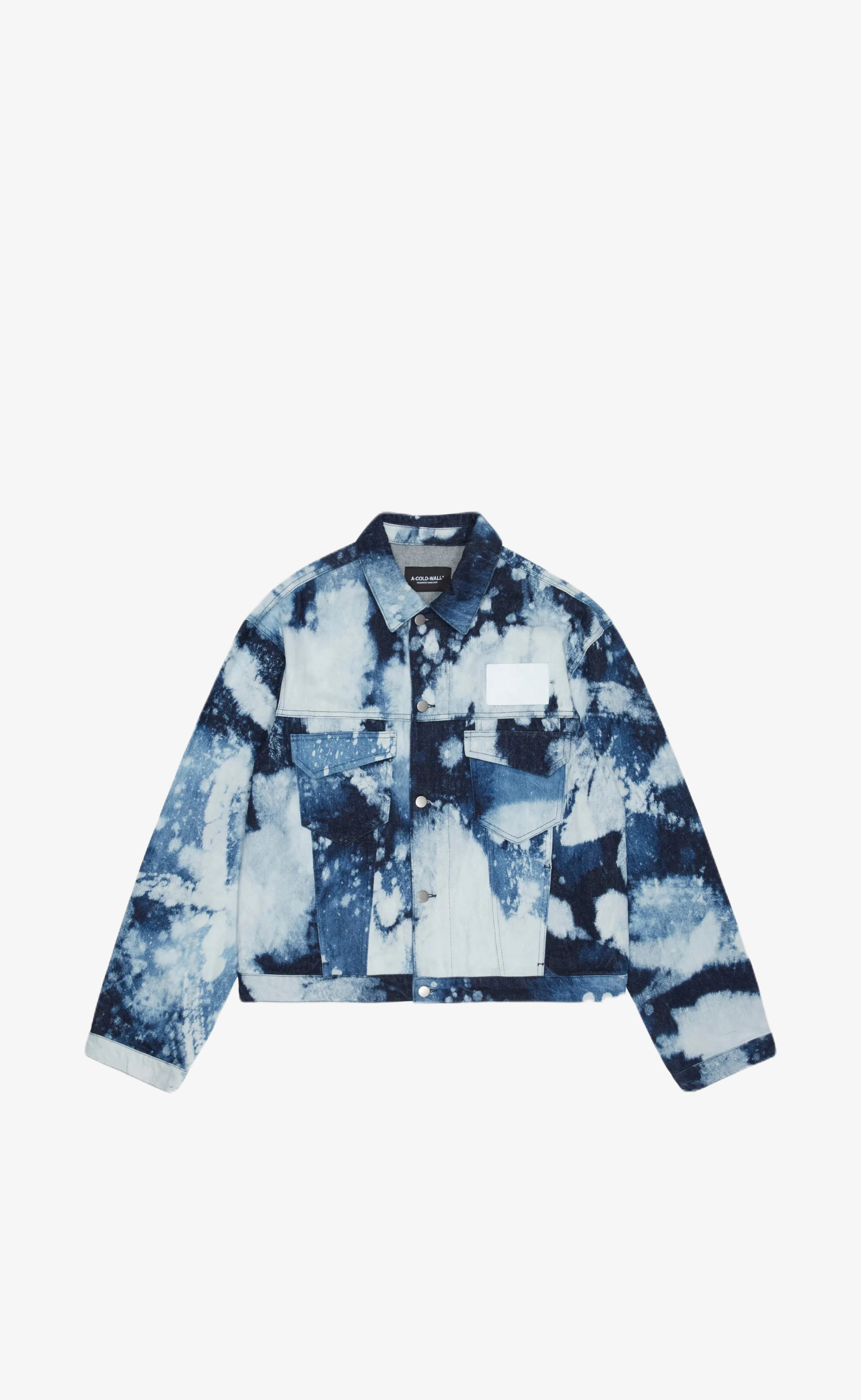 HAND BLEACHED DENIM BLEACH WASH JACKET