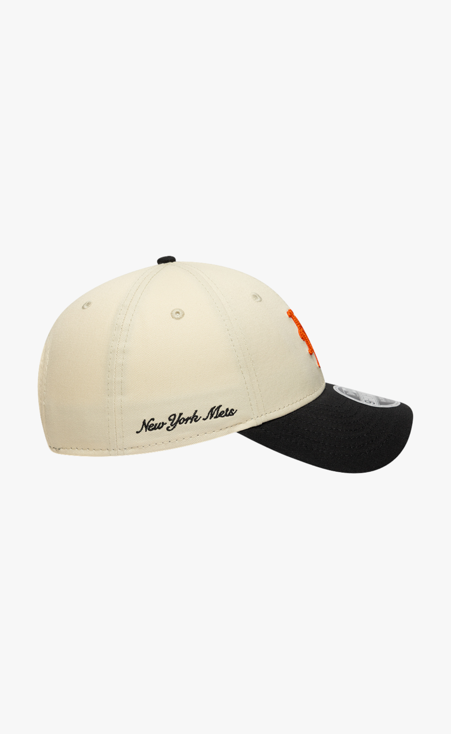 NEW YORK METS SIDE SCRIPT 9FORTY BEIGE BLACK HAT