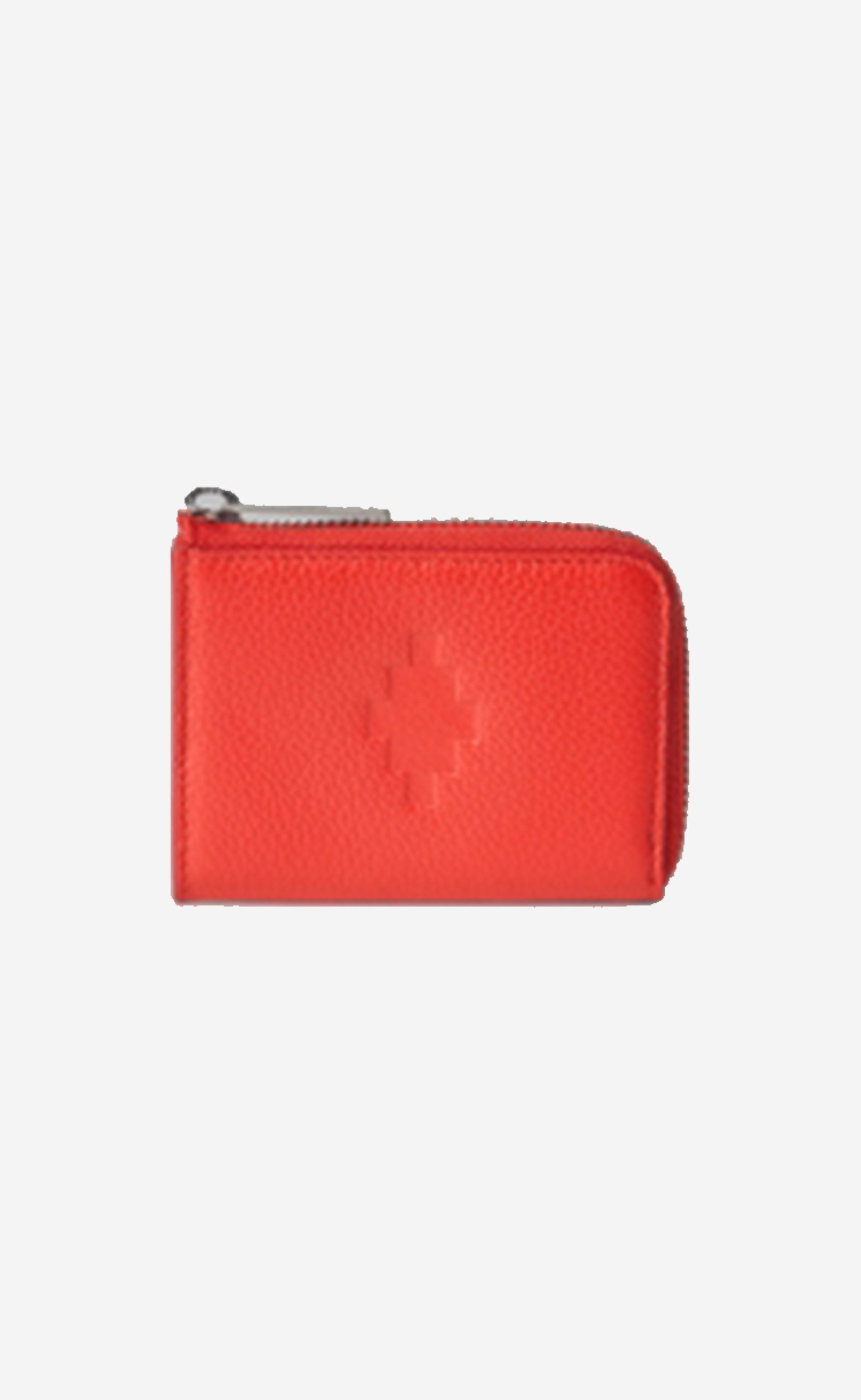 SMALL ZIP WALLET ORANGE - WHITE
