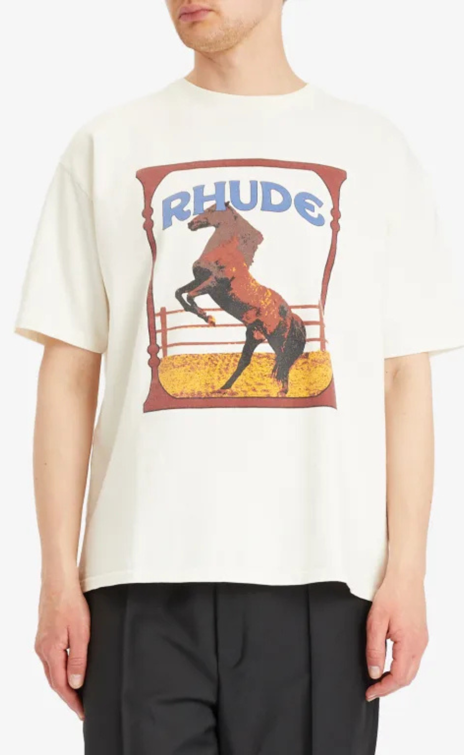 RHUDE CADRE WHITE T-SHIRT