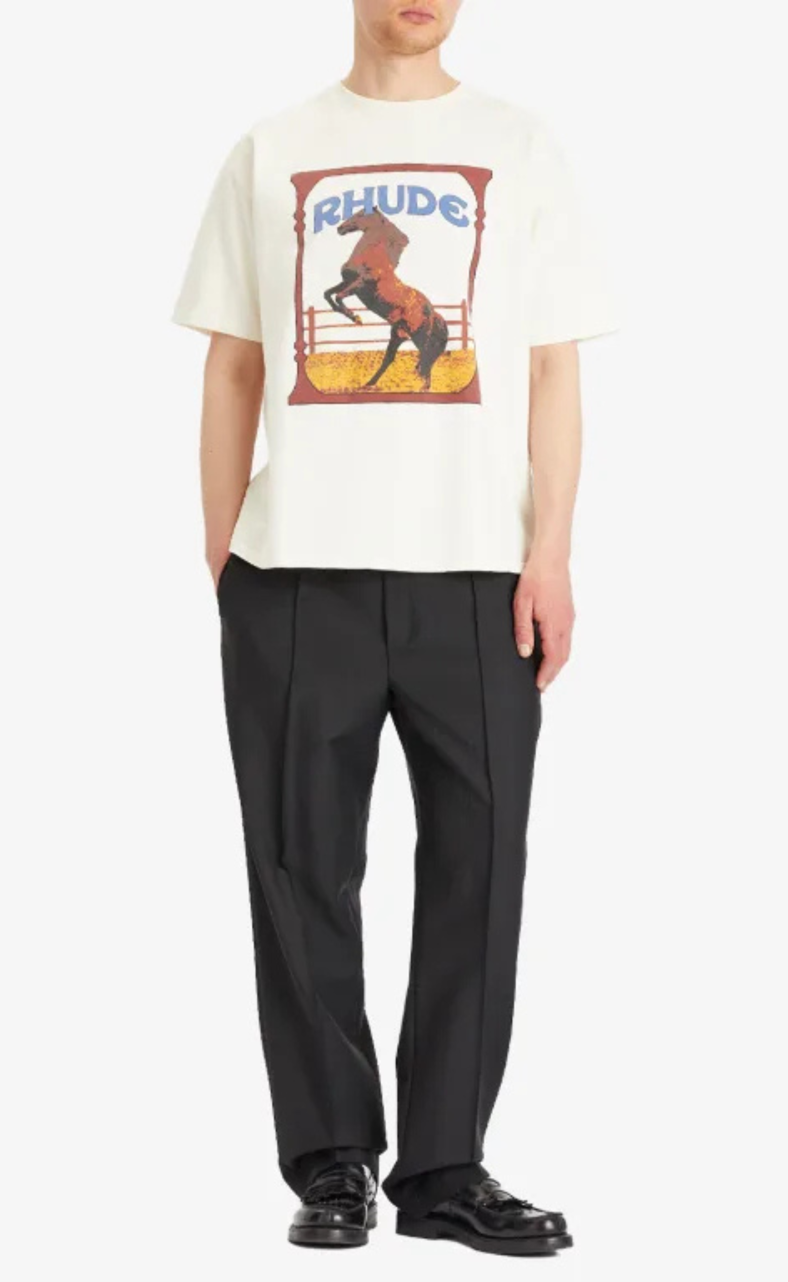 RHUDE CADRE WHITE T-SHIRT