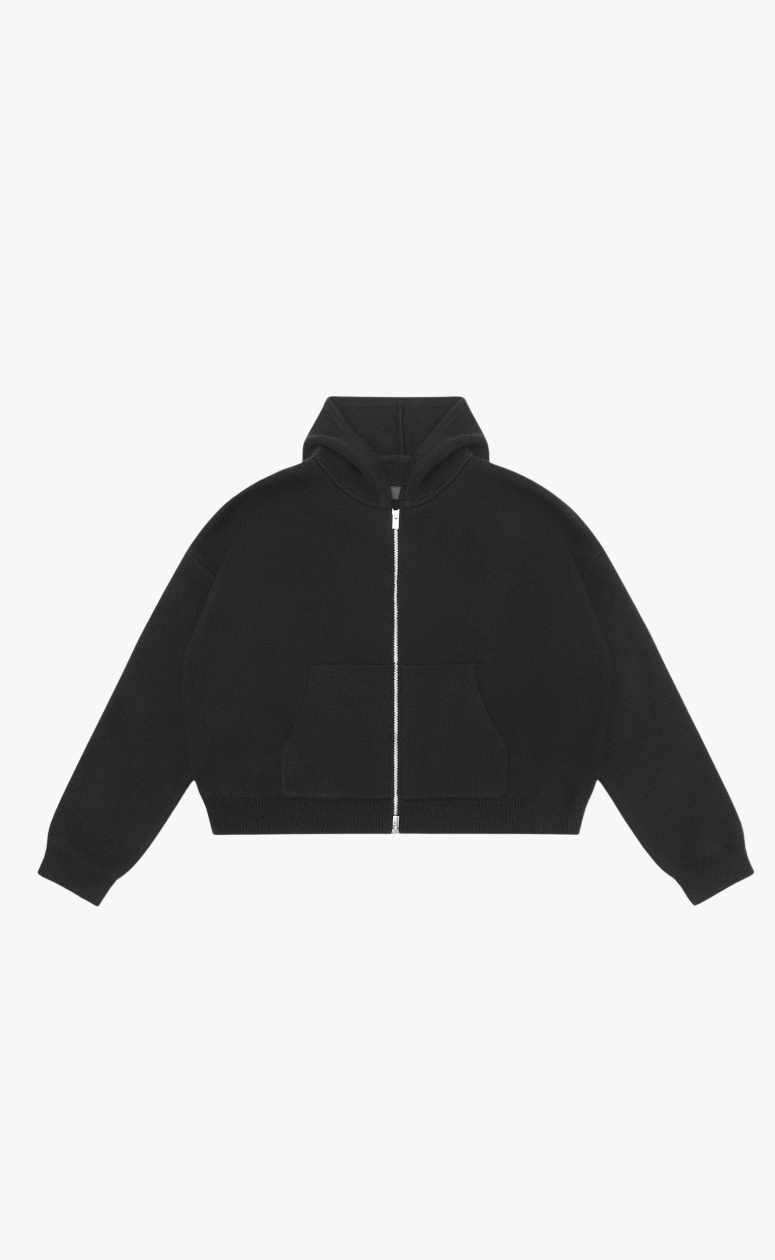 LAMPI KNIT BLACK HOODIE