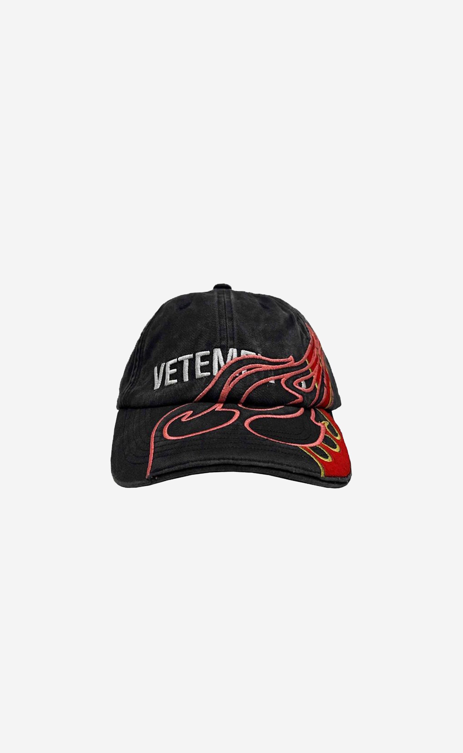 BLACK FLAME LOGO CAP
