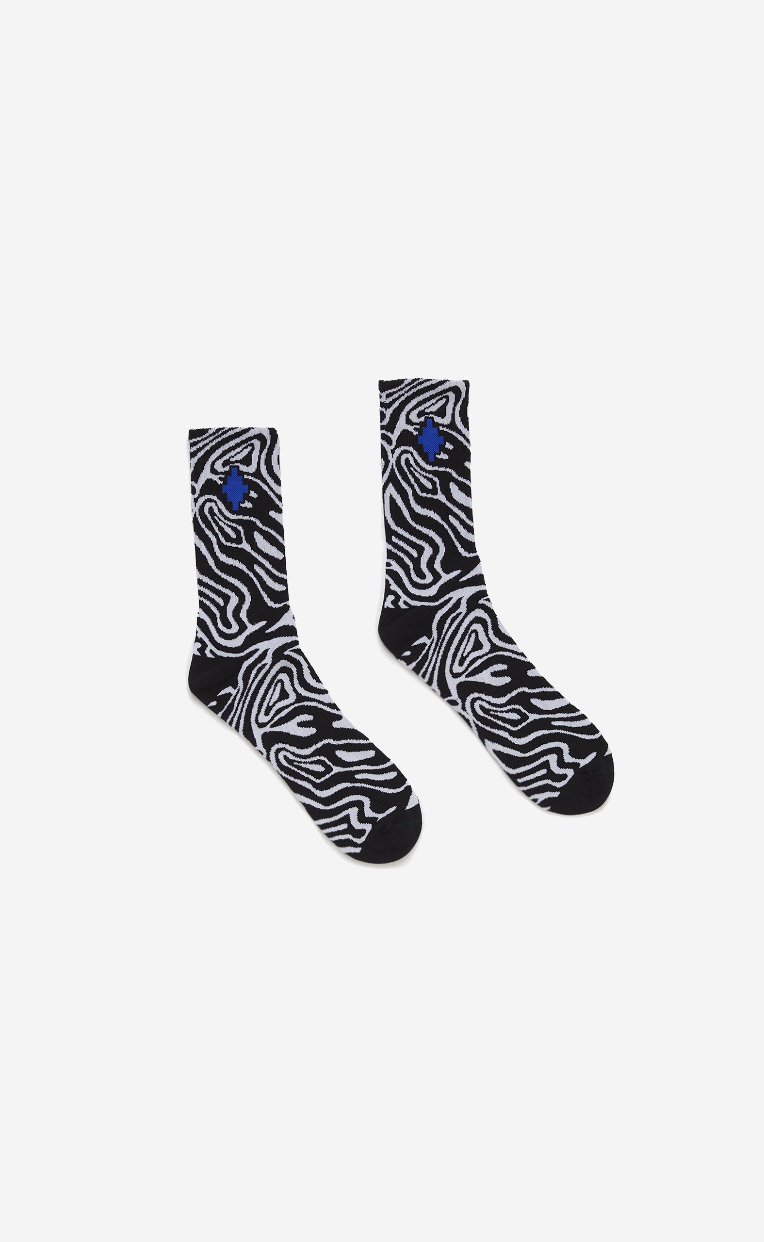 AOP FLUID SHORT SOCKS BLACK WHITE