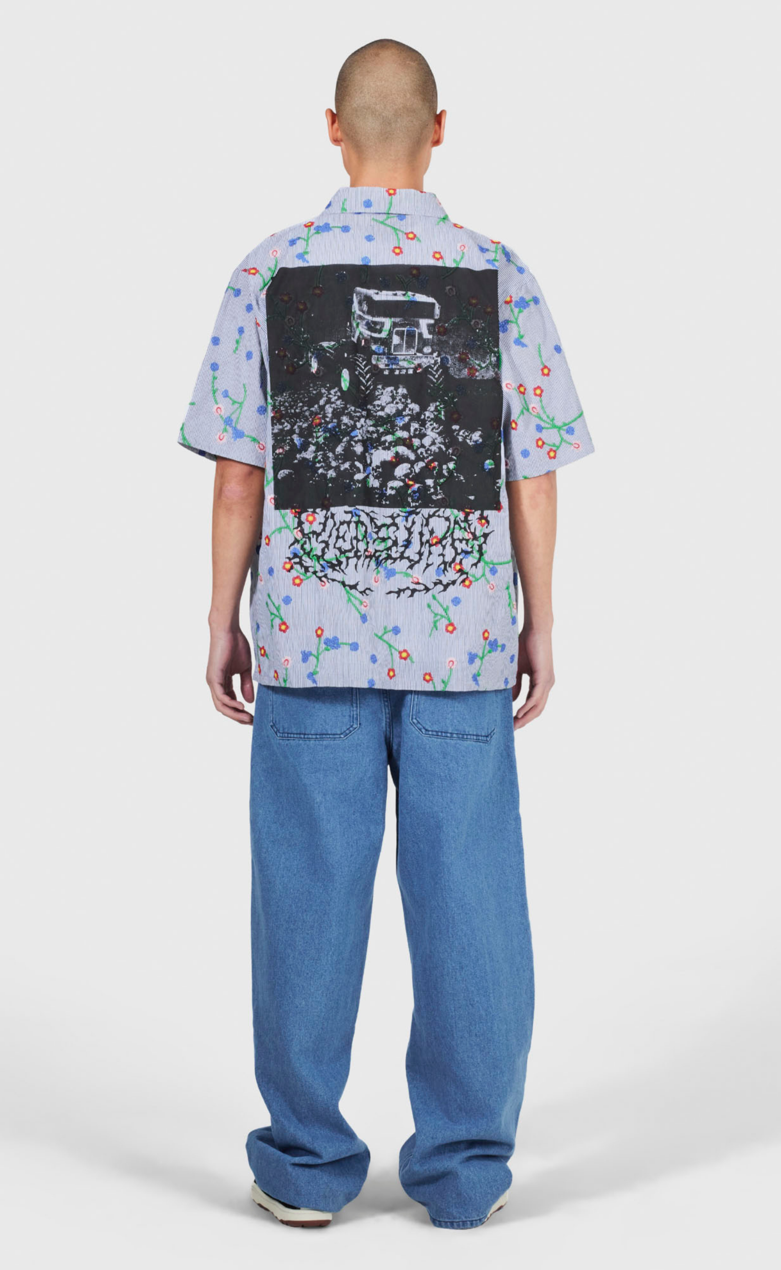 OIL FORMULA BAGGY MID INDIGO JEANS