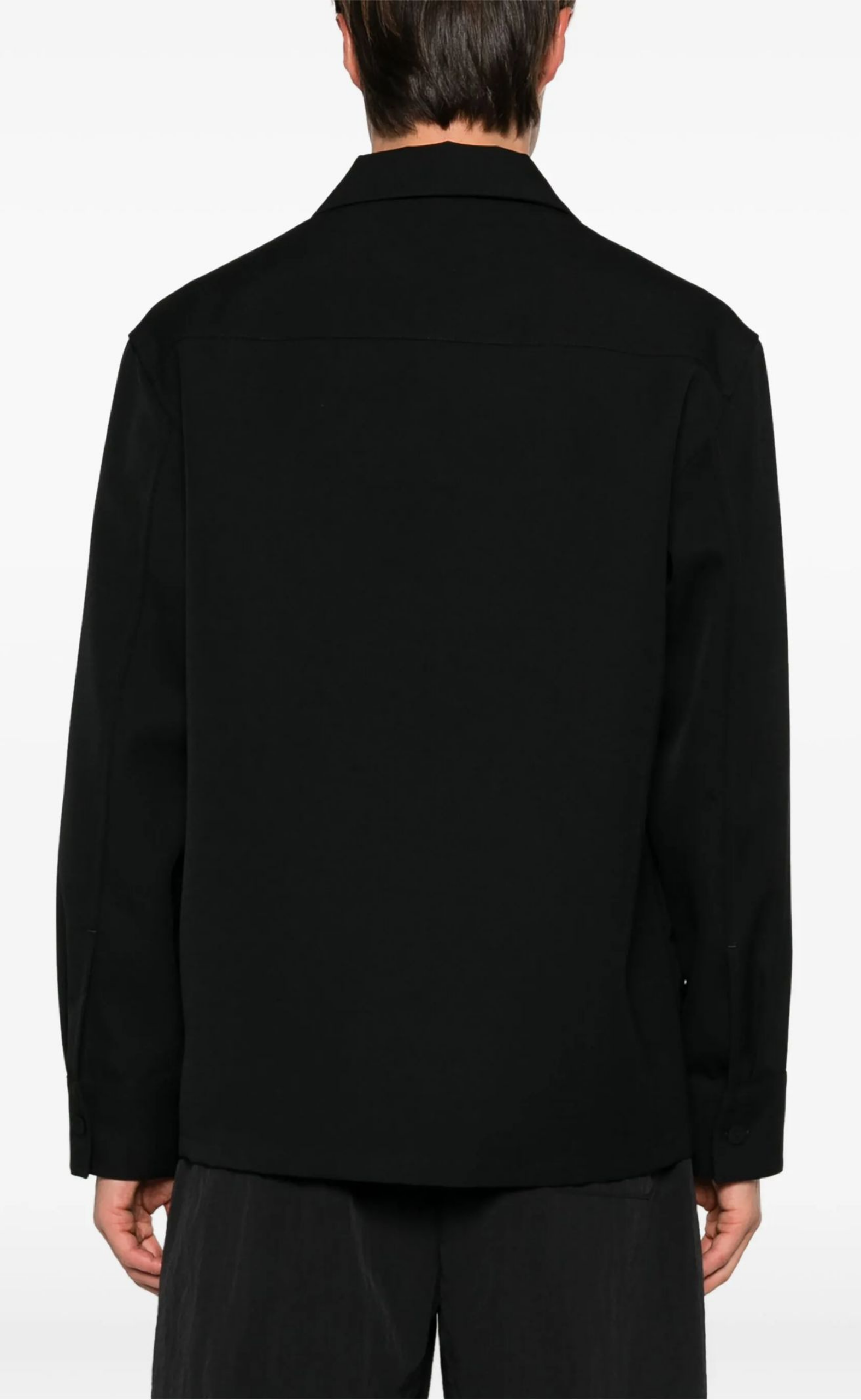 SHARP WOOL GABARDINE BLACK JACKET
