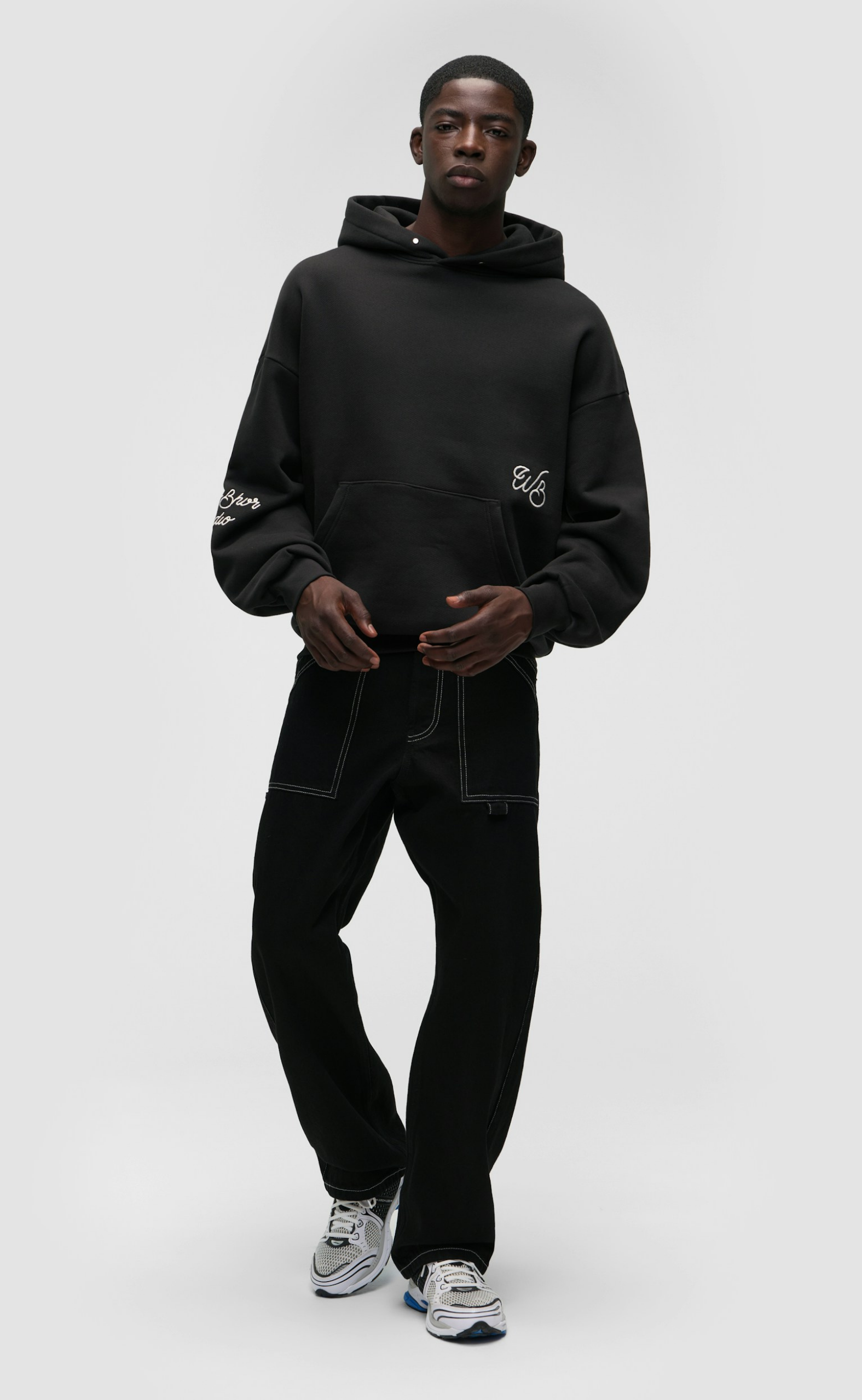 GUSTAF JET BLACK HOODIE