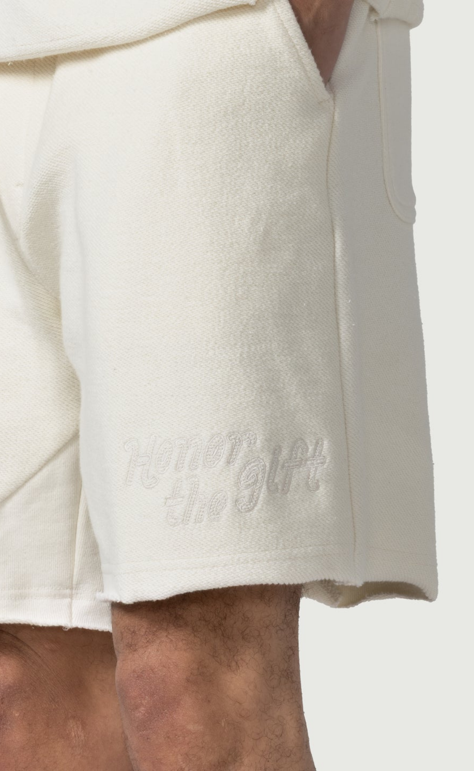 BLOCK PARTY REVERSE TERRY BONE SHORTS