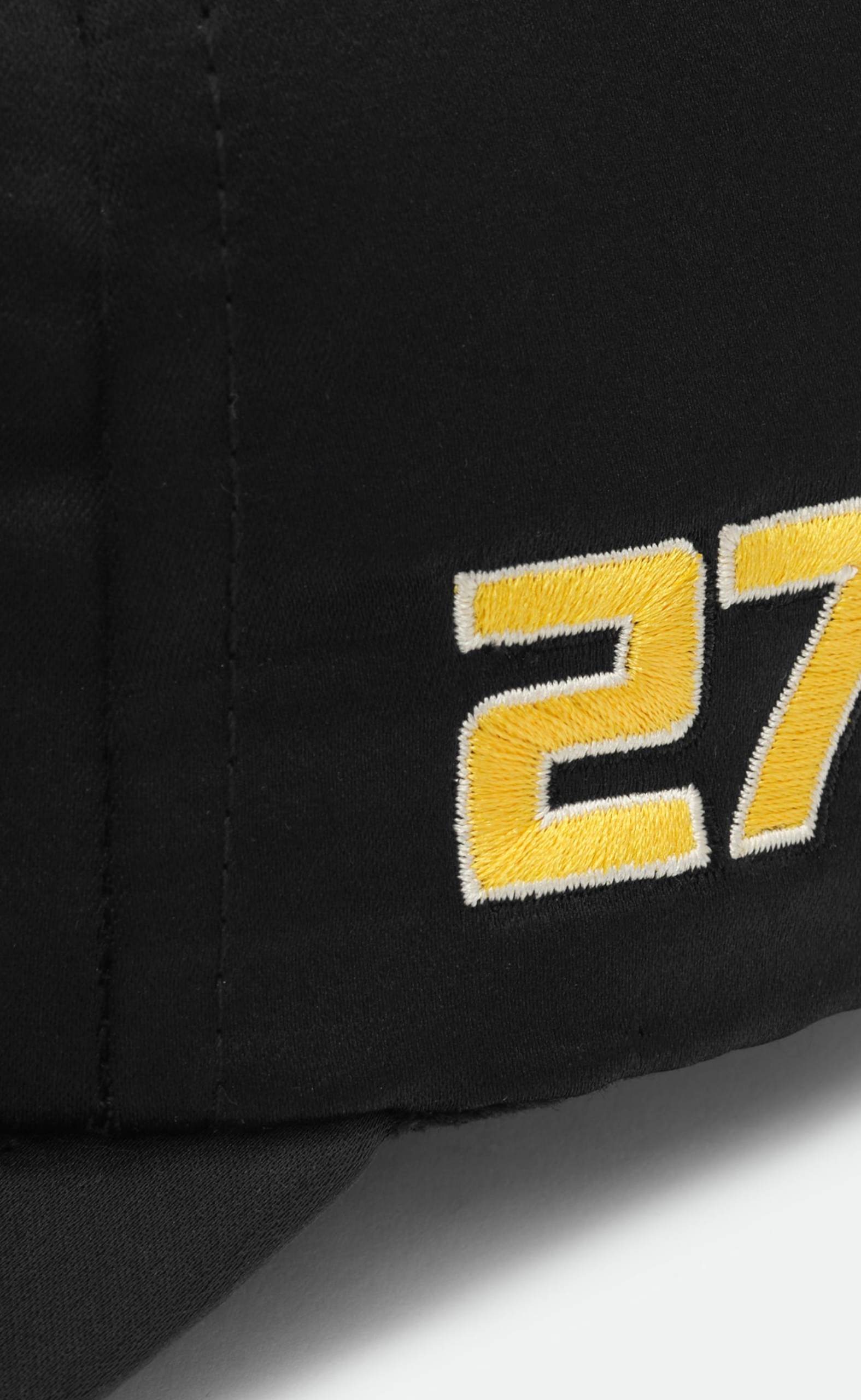 RHUDE SPORTS CLUB CURVED BRIM BLACK HAT