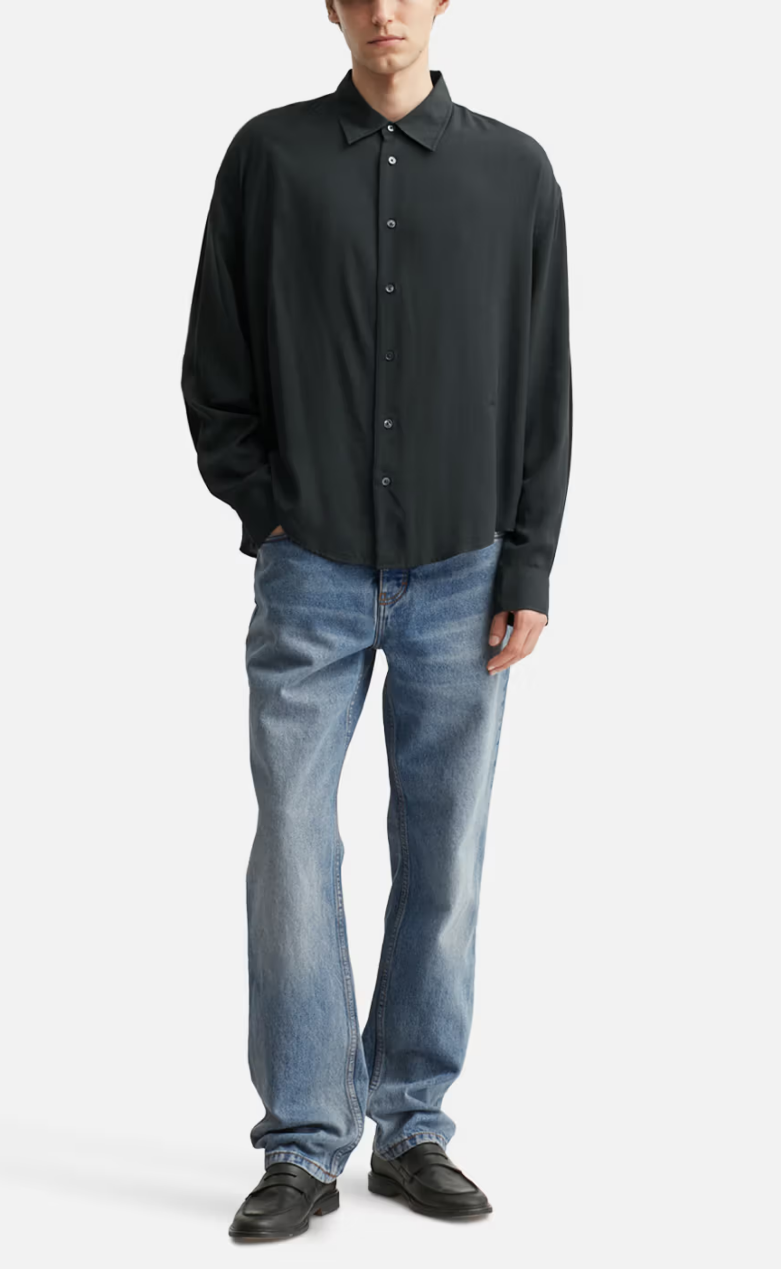 BOXY AMI ANTHRACITE SHIRT